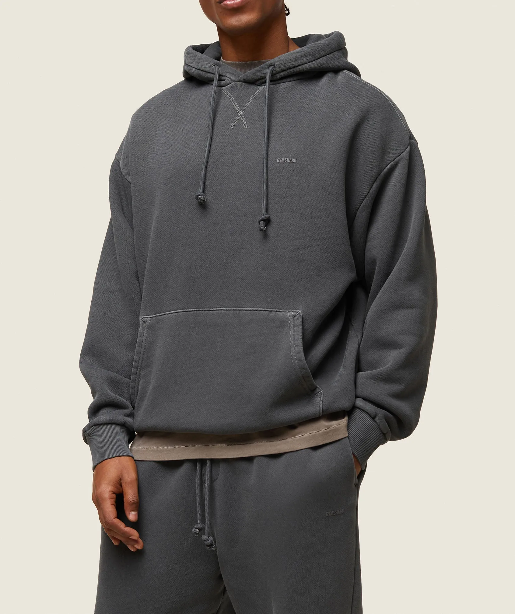 Gymshark everywear Relaxed Hoodie - Washed Black sold by Gymshark product image thumbnail 4