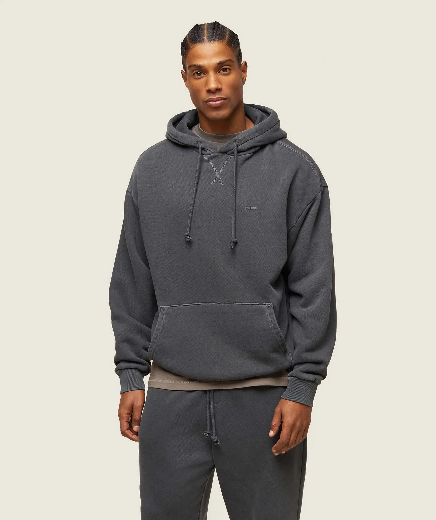 Gymshark everywear Relaxed Hoodie - Washed Black sold by Gymshark