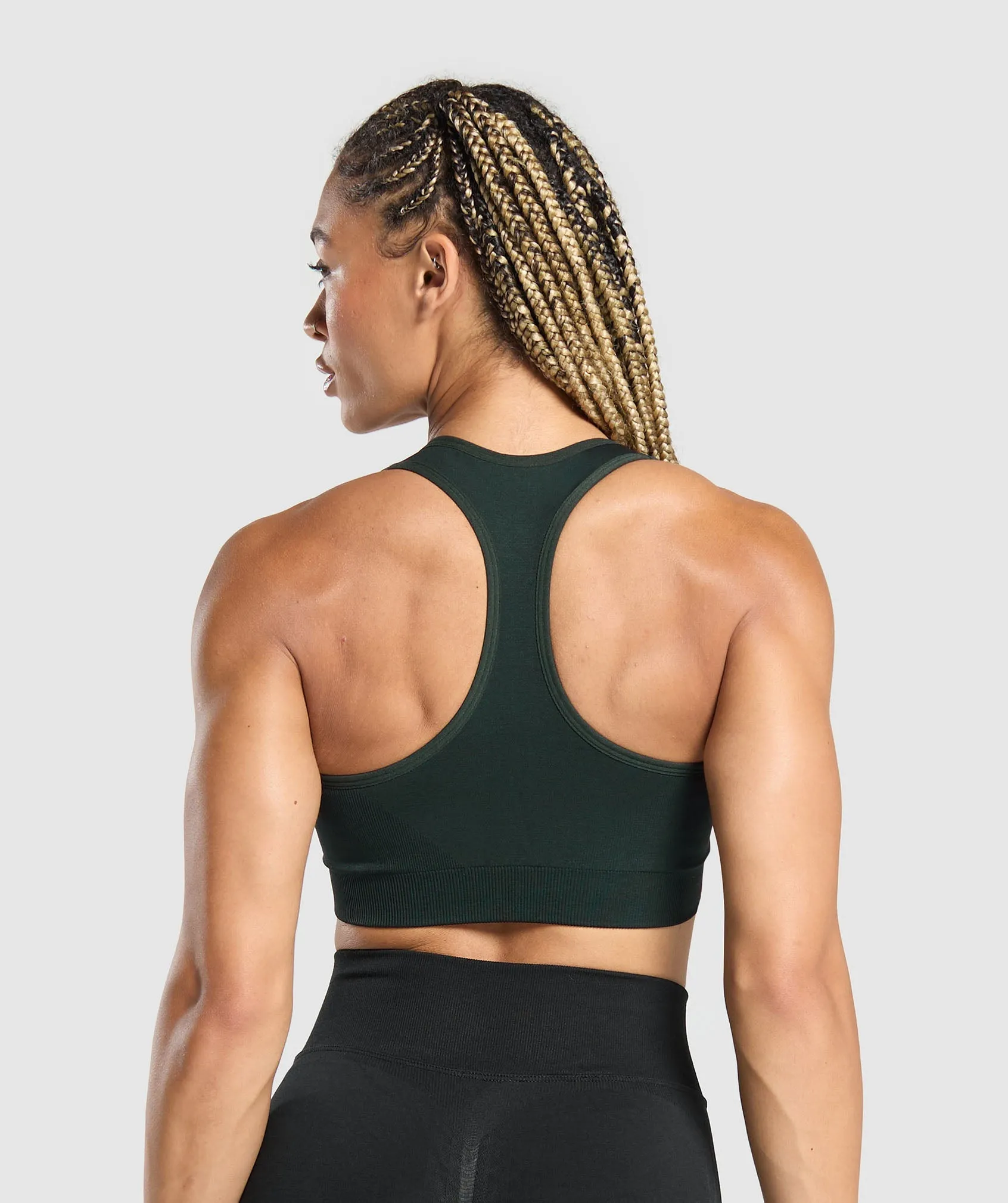 Gymshark Lift Contour Seamless Sports Bra - Green sold by Gymshark product image thumbnail 2