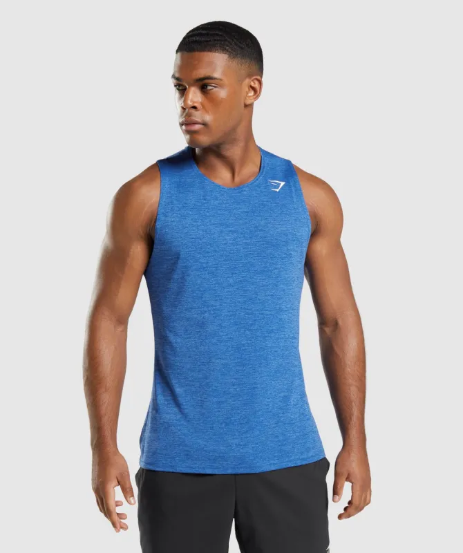 Gymshark Arrival Slim Marl Tank - Athletic Blue/Javelin Blue Marl sold by Gymshark