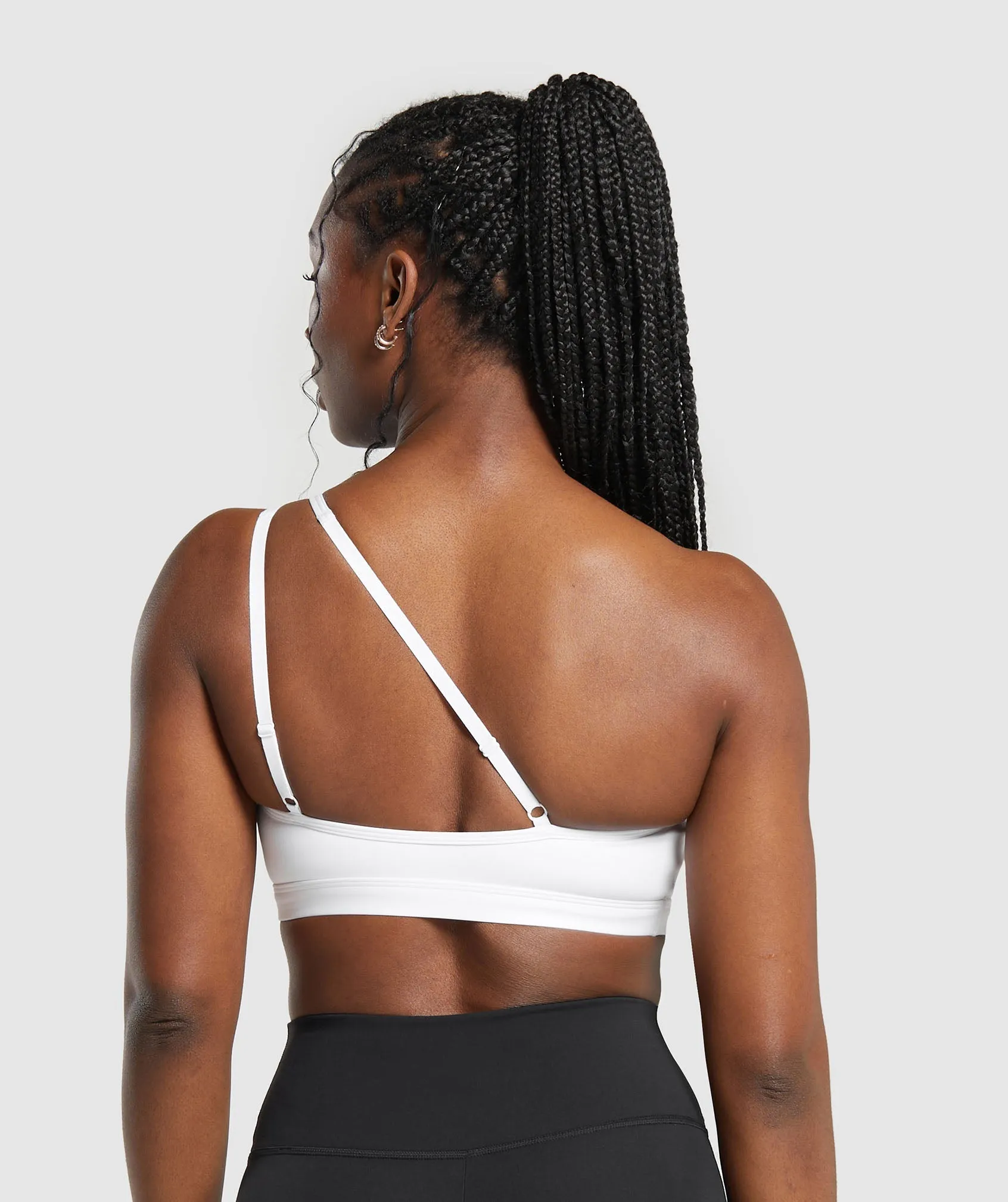 Gymshark One Shoulder Sports Bra - White sold by Gymshark product image thumbnail 2