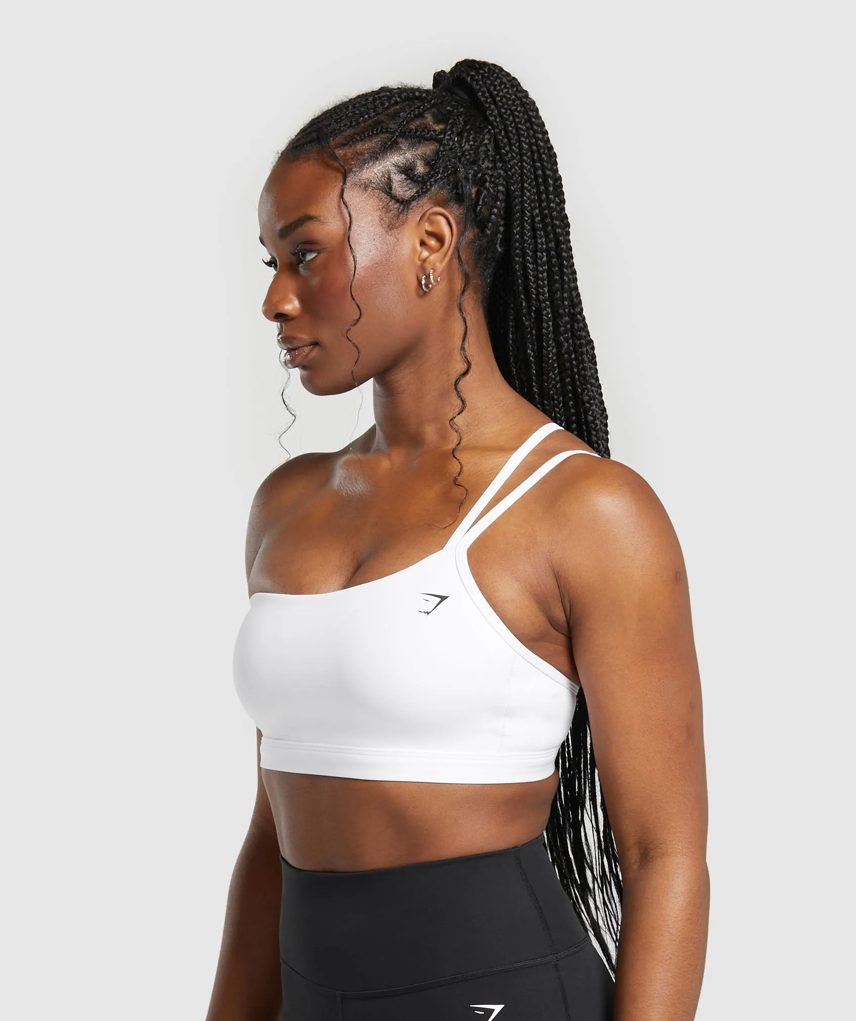 Gymshark One Shoulder Sports Bra - White sold by Gymshark product image thumbnail 3