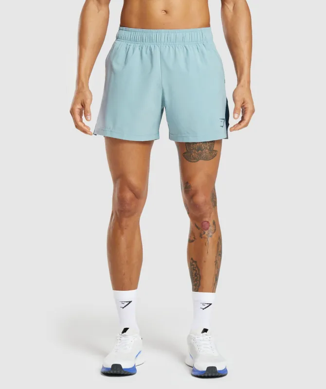 Gymshark Sport 5" Shorts - Salt Blue/Navy sold by Gymshark