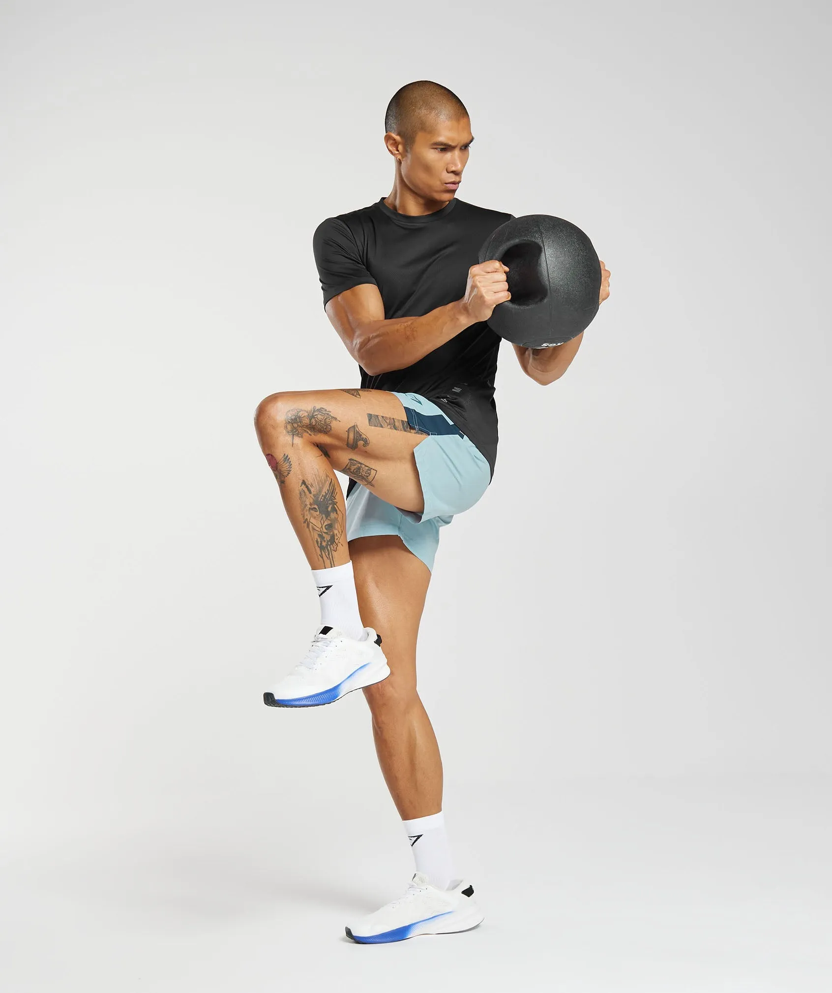 Gymshark Sport 5" Shorts - Salt Blue/Navy sold by Gymshark product image thumbnail 4