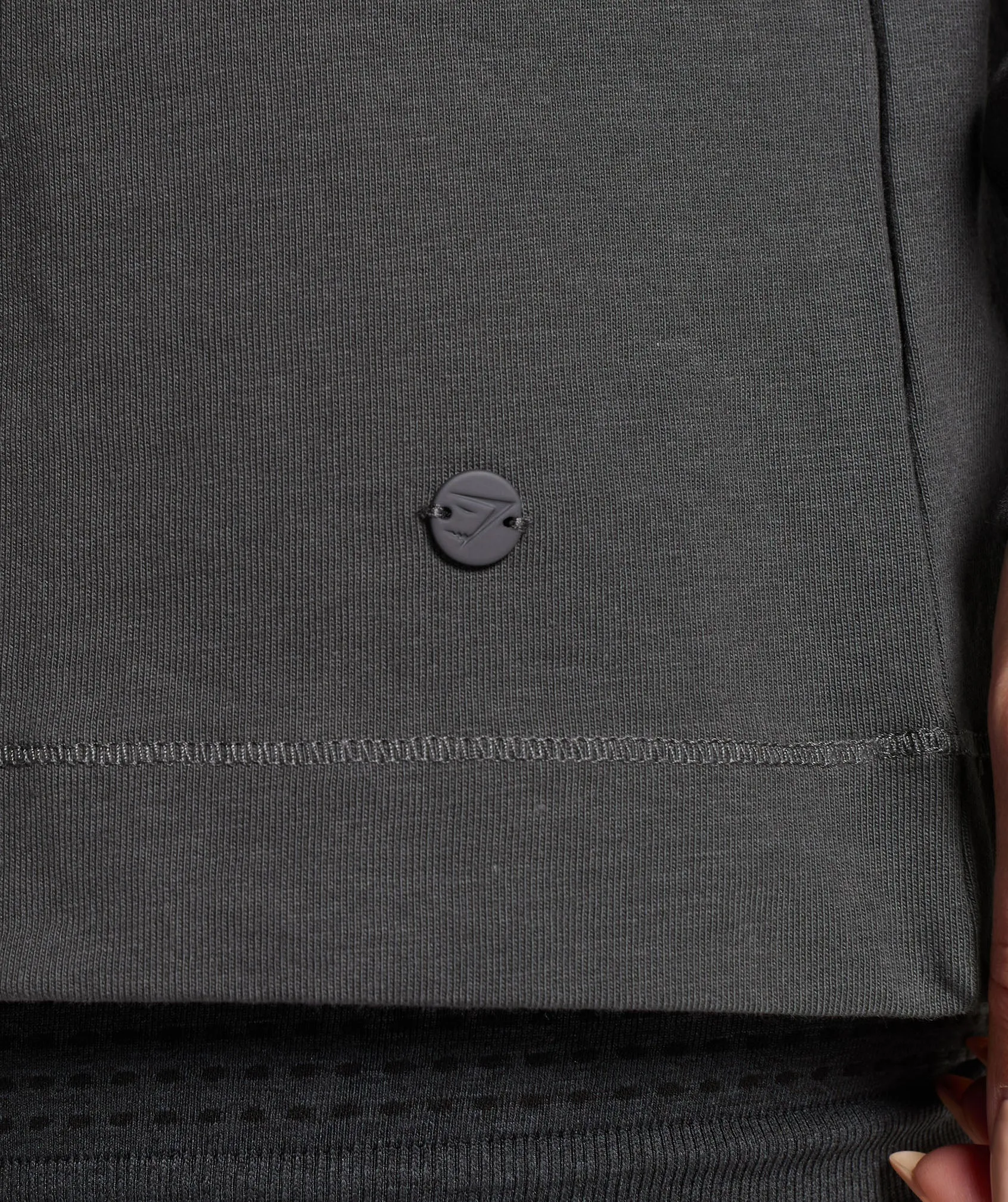 Gymshark Cotton Oversized Long Sleeve Top - Onyx Grey sold by Gymshark product image thumbnail 5