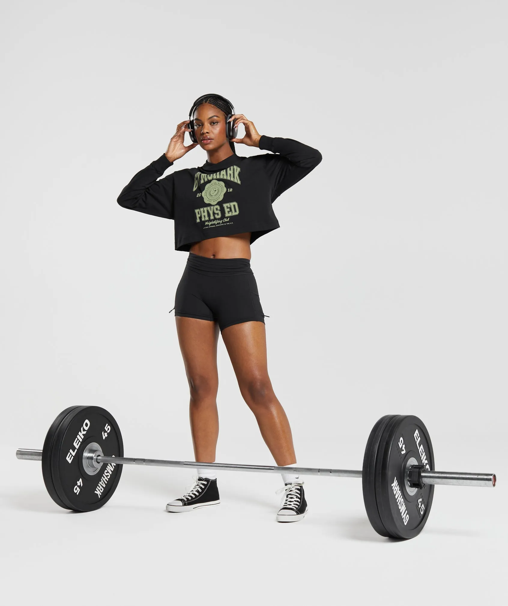 Gymshark Phys Ed Graphic Long Sleeve T-Shirt - Black sold by Gymshark product image thumbnail 4