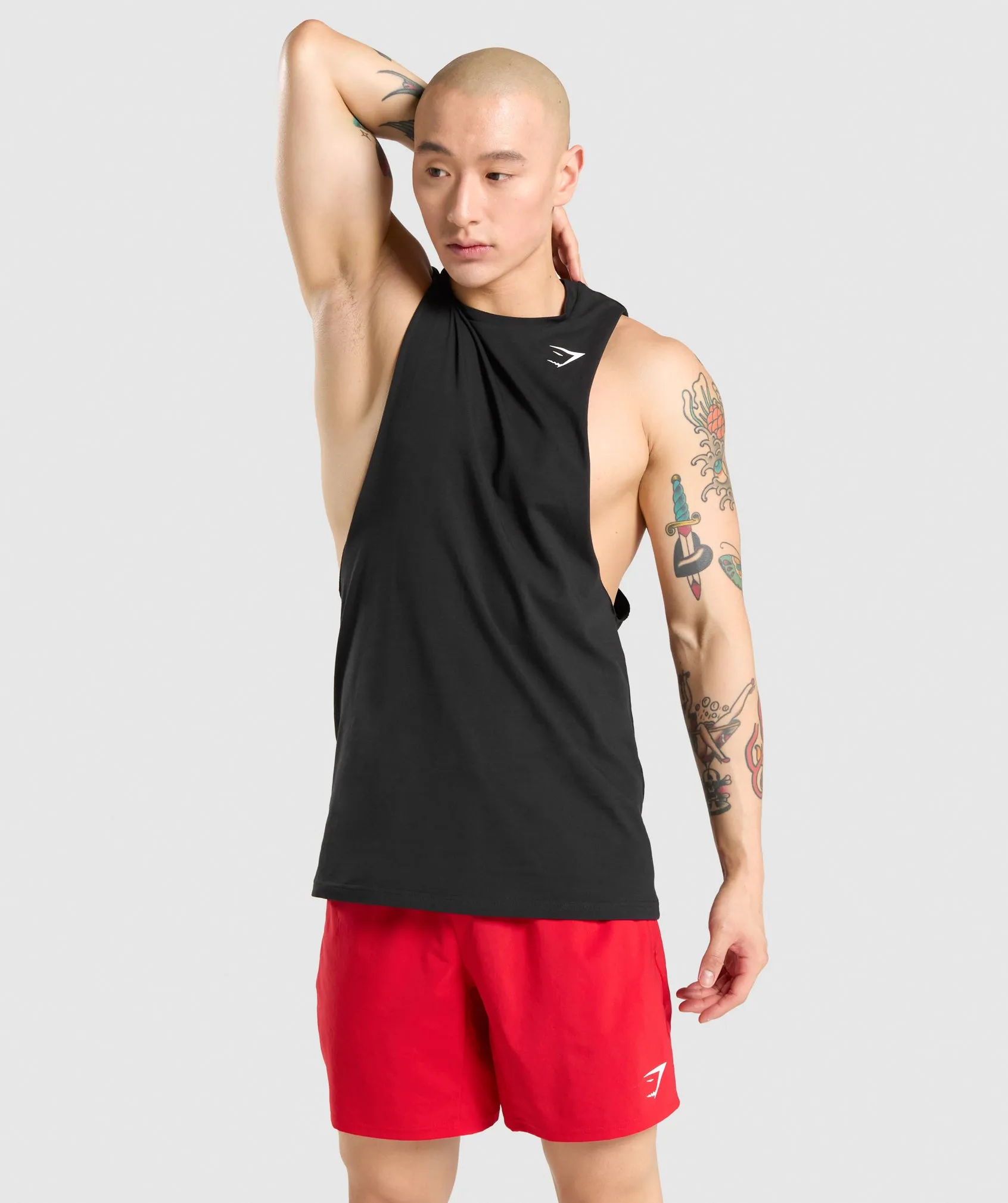 Gymshark Critical Drop Arm Tank - Black sold by Gymshark