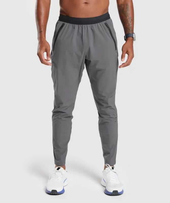 Gymshark Hybrid Woven Joggers - Silhouette Grey sold by Gymshark