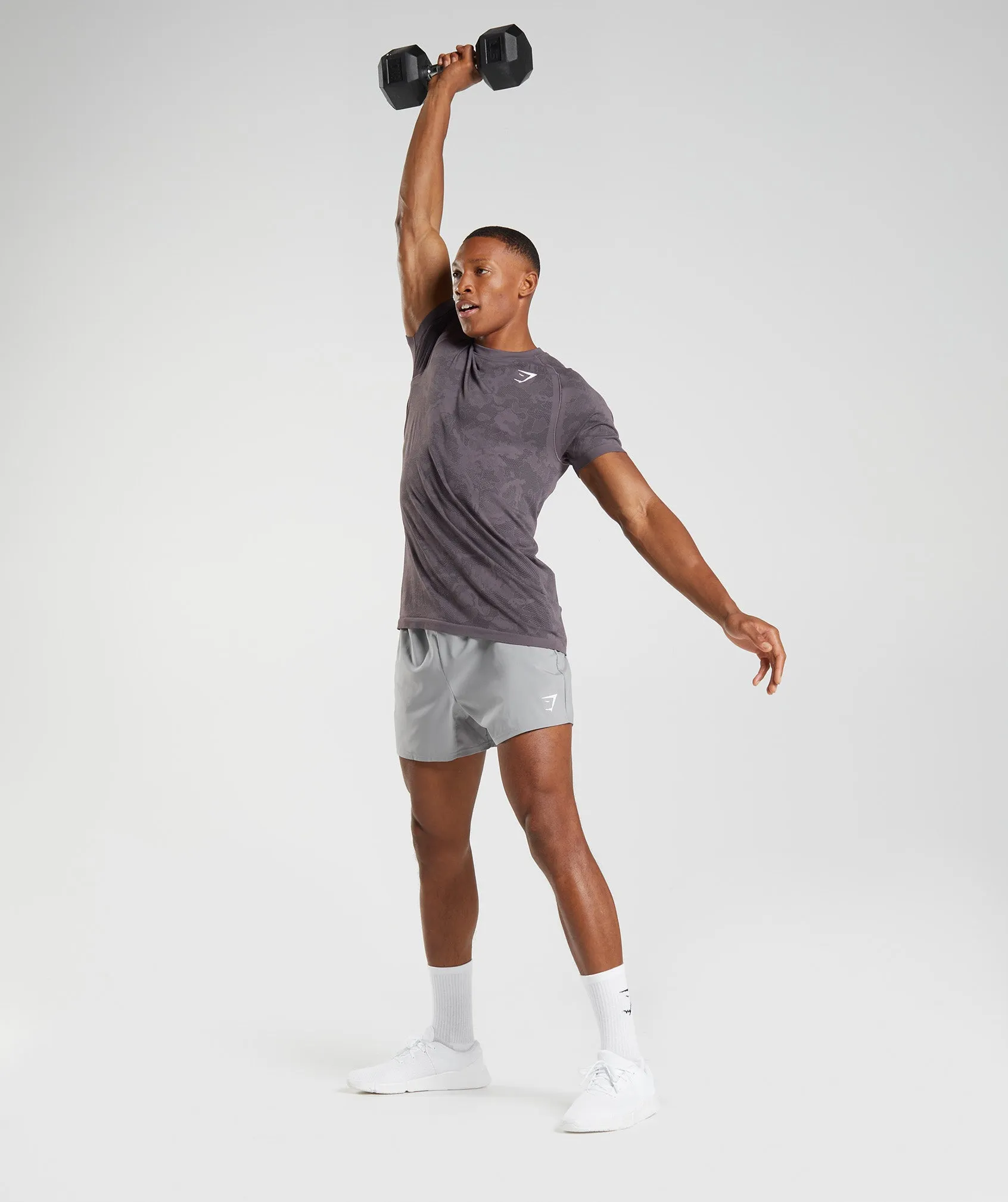 Gymshark Geo Seamless T-Shirt - Musk Lilac/Black sold by Gymshark product image thumbnail 4