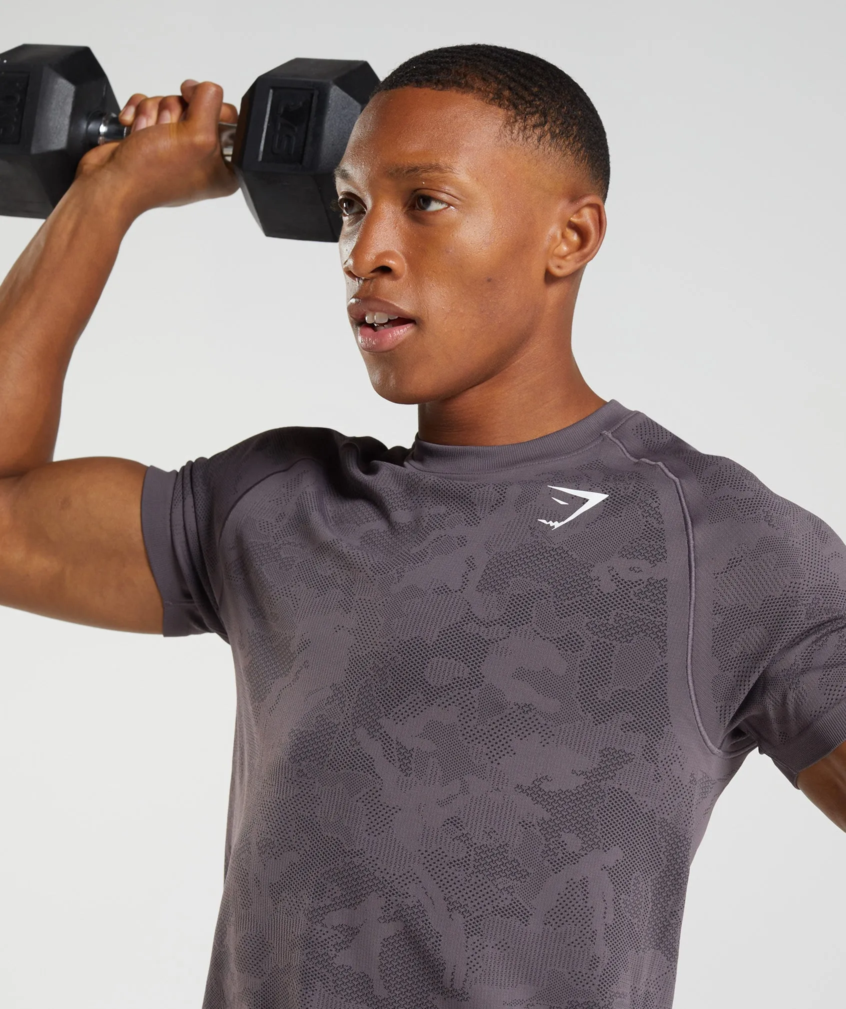 Gymshark Geo Seamless T-Shirt - Musk Lilac/Black sold by Gymshark product image thumbnail 3
