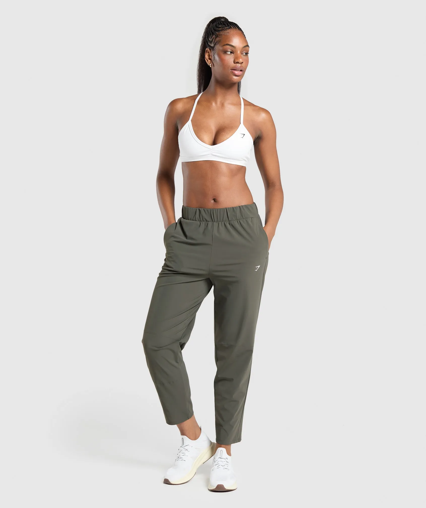 Gymshark Tapered Woven Pants - Strength Green sold by Gymshark product image thumbnail 4