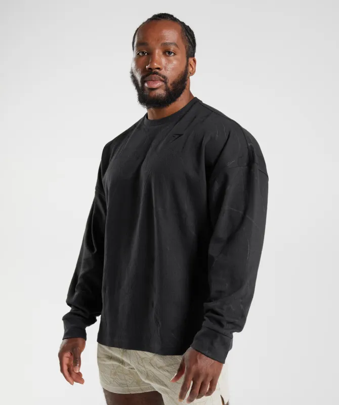 Gymshark Power Crew - Black Print sold by Gymshark