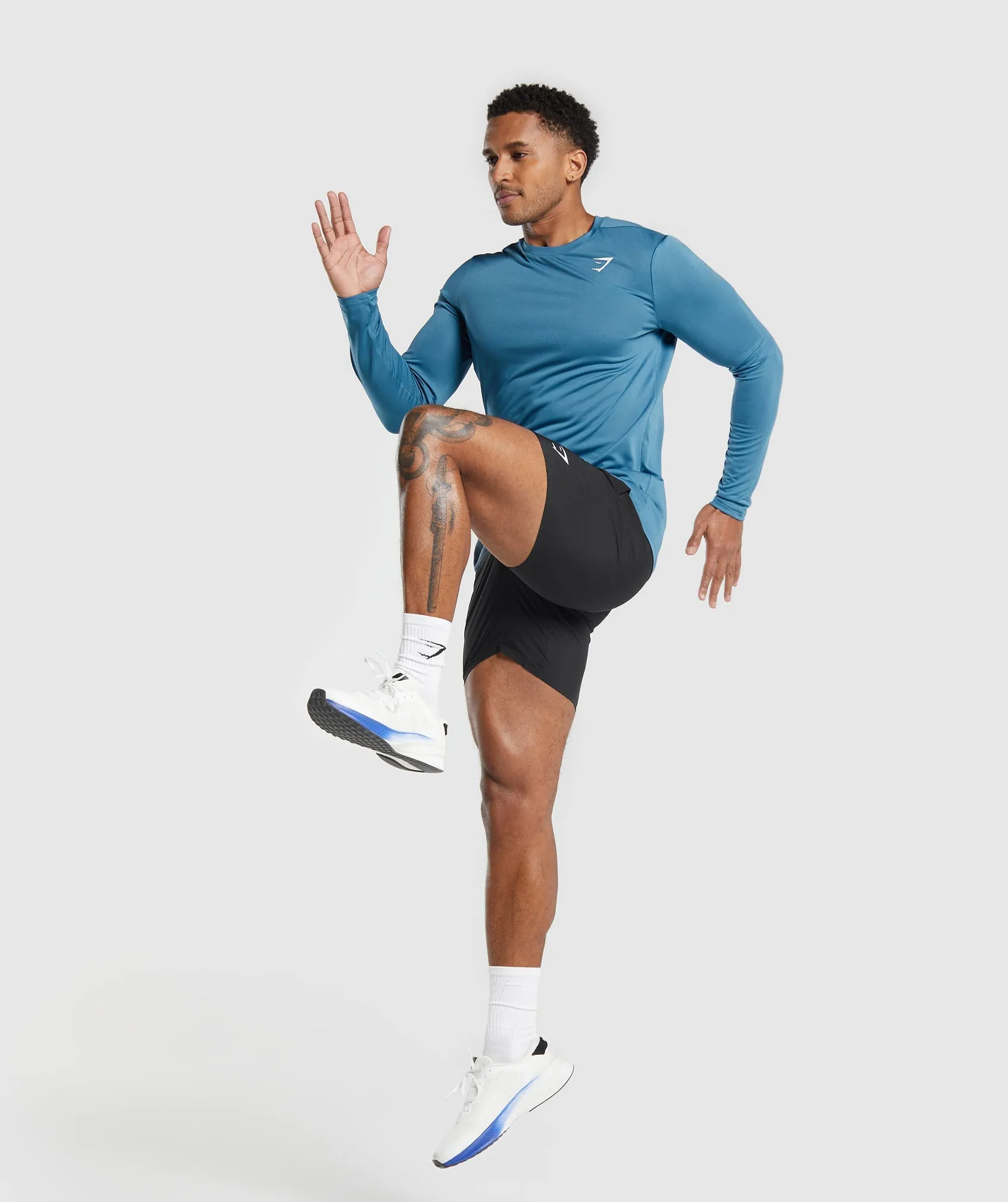 Gymshark Arrival Long Sleeve T-Shirt - Utility Blue sold by Gymshark product image thumbnail 4