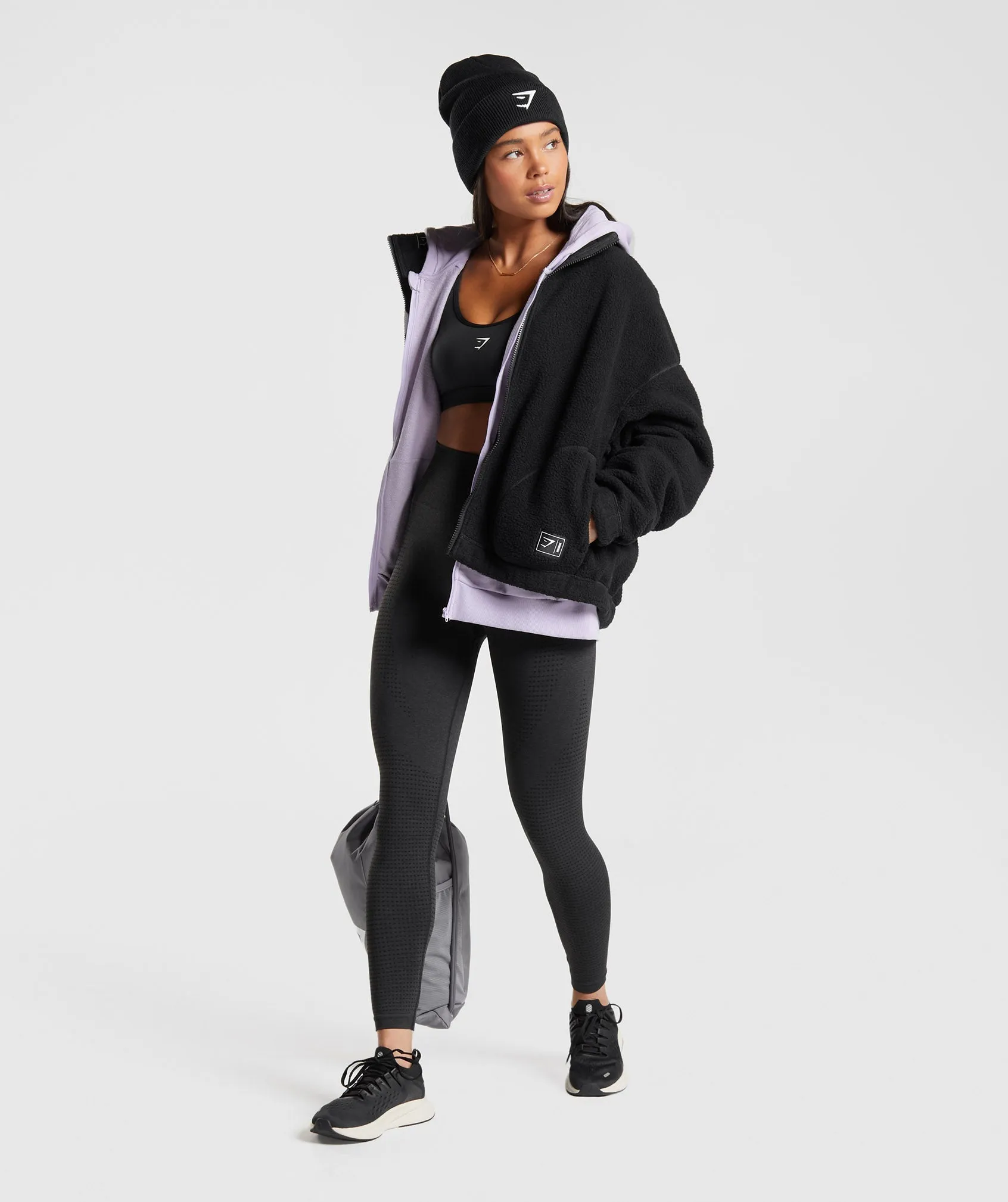 Gymshark Sherpa Jacket - Black sold by Gymshark product image thumbnail 4