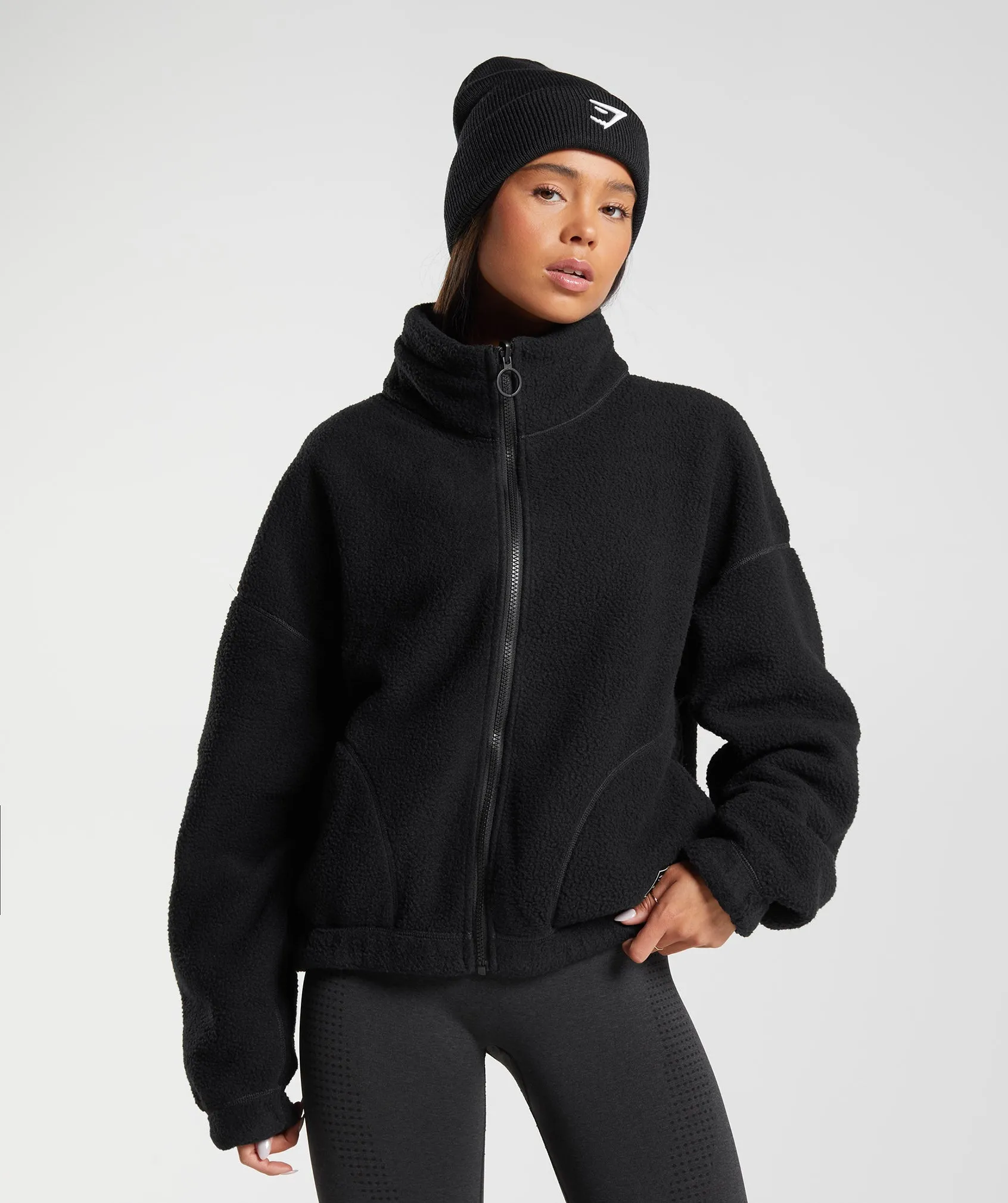 Gymshark Sherpa Jacket - Black sold by Gymshark