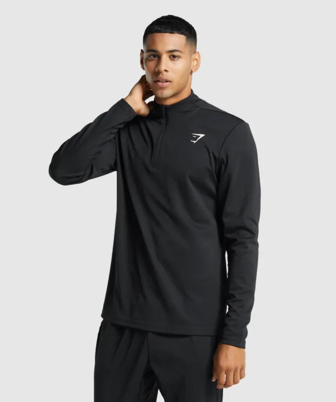 Gymshark Arrival 1/4 Zip Pullover - Black sold by Gymshark