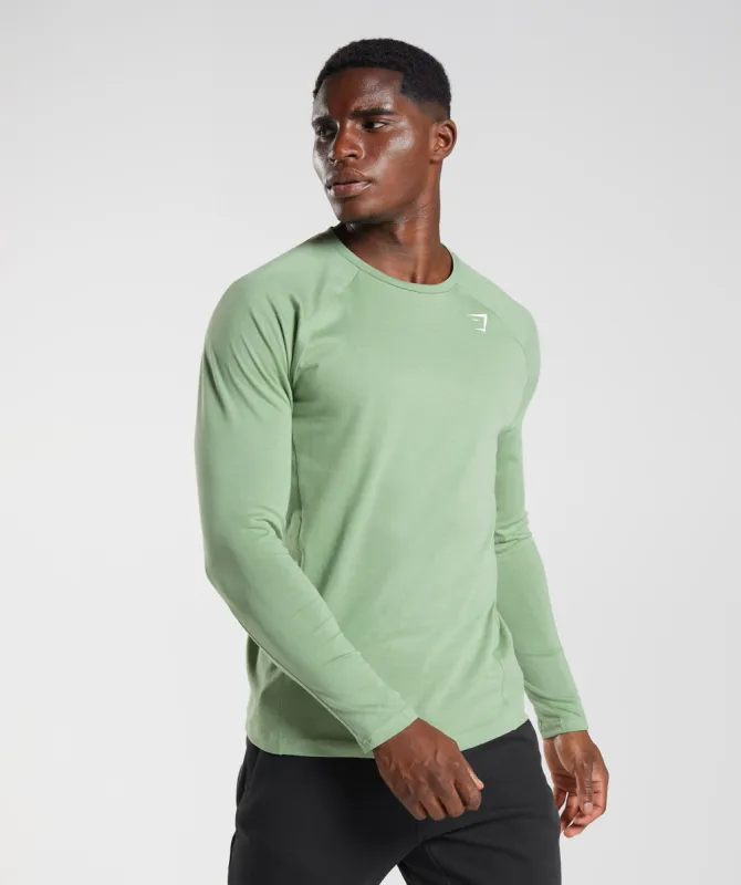 Gymshark React Long Sleeve Top - Tea Green sold by Gymshark