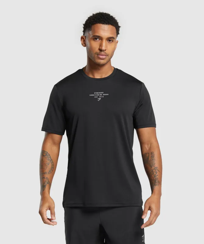 Gymshark Conditioning Goods T-Shirt - Black sold by Gymshark