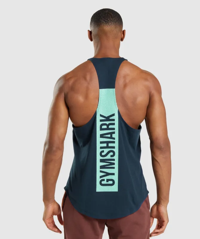 Gymshark Bold Stringer - Navy sold by Gymshark