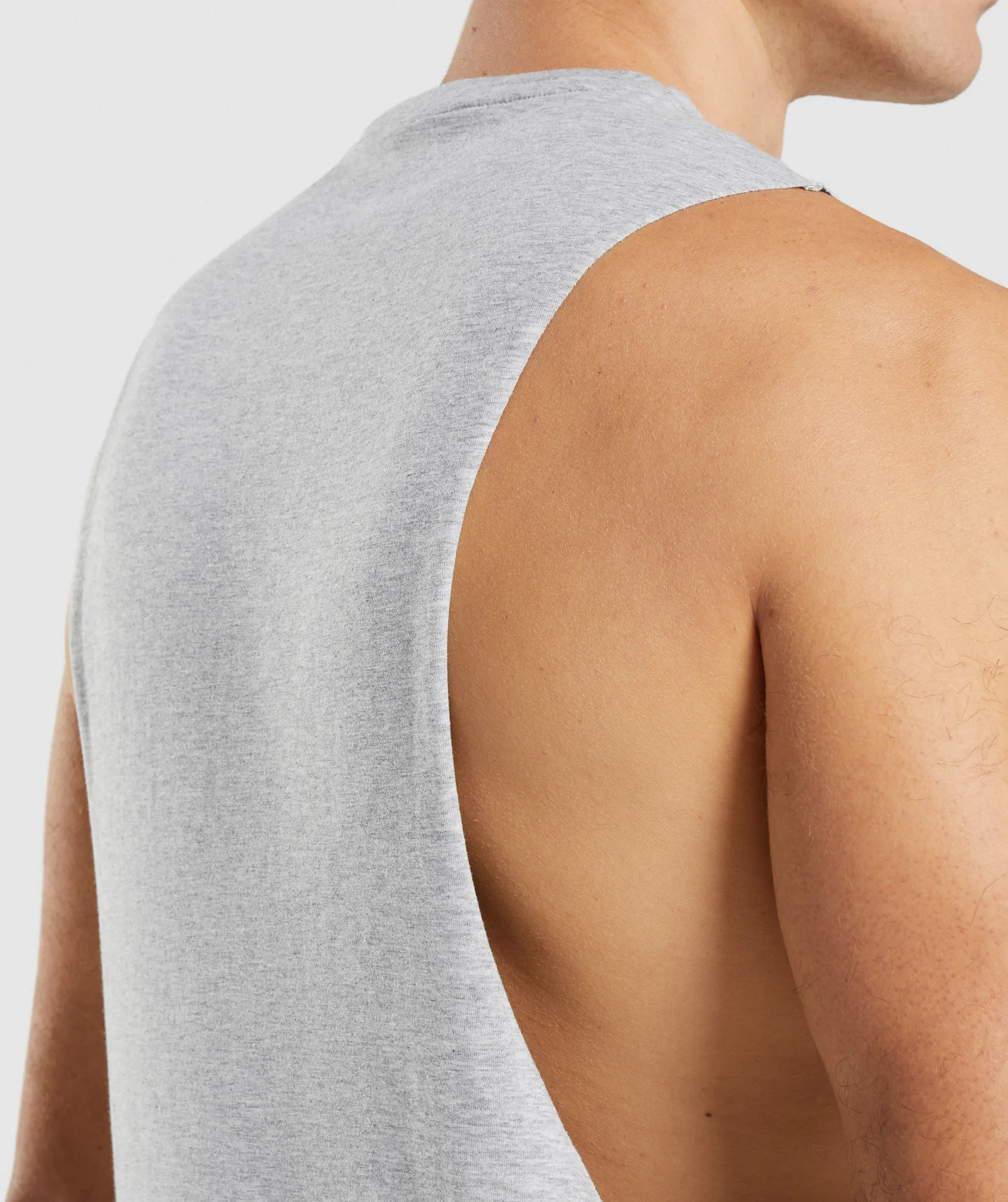 Gymshark Critical 2.0 Drop Arm Tank - Light Grey Marl sold by Gymshark product image thumbnail 5