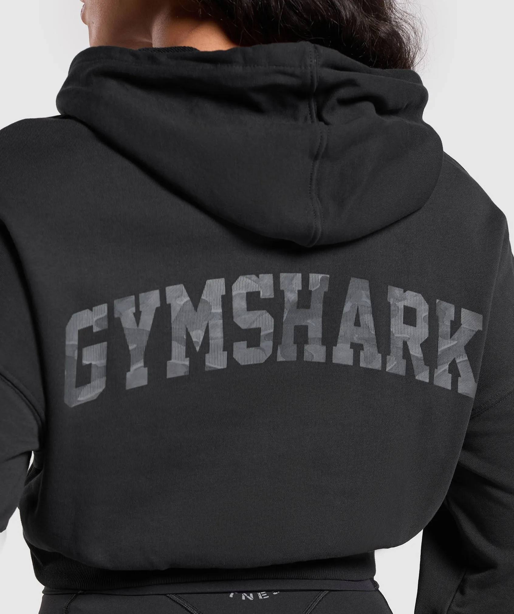 Gymshark Adapt Camo Graphic Hoodie - Black sold by Gymshark product image thumbnail 4