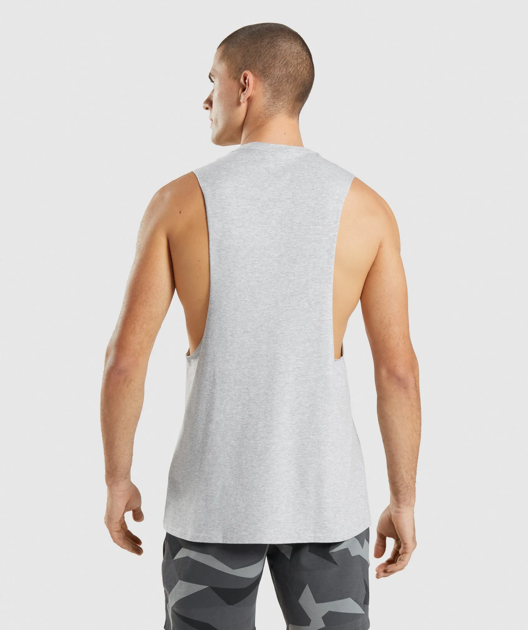 Gymshark Critical 2.0 Drop Arm Tank - Light Grey Marl sold by Gymshark product image thumbnail 2