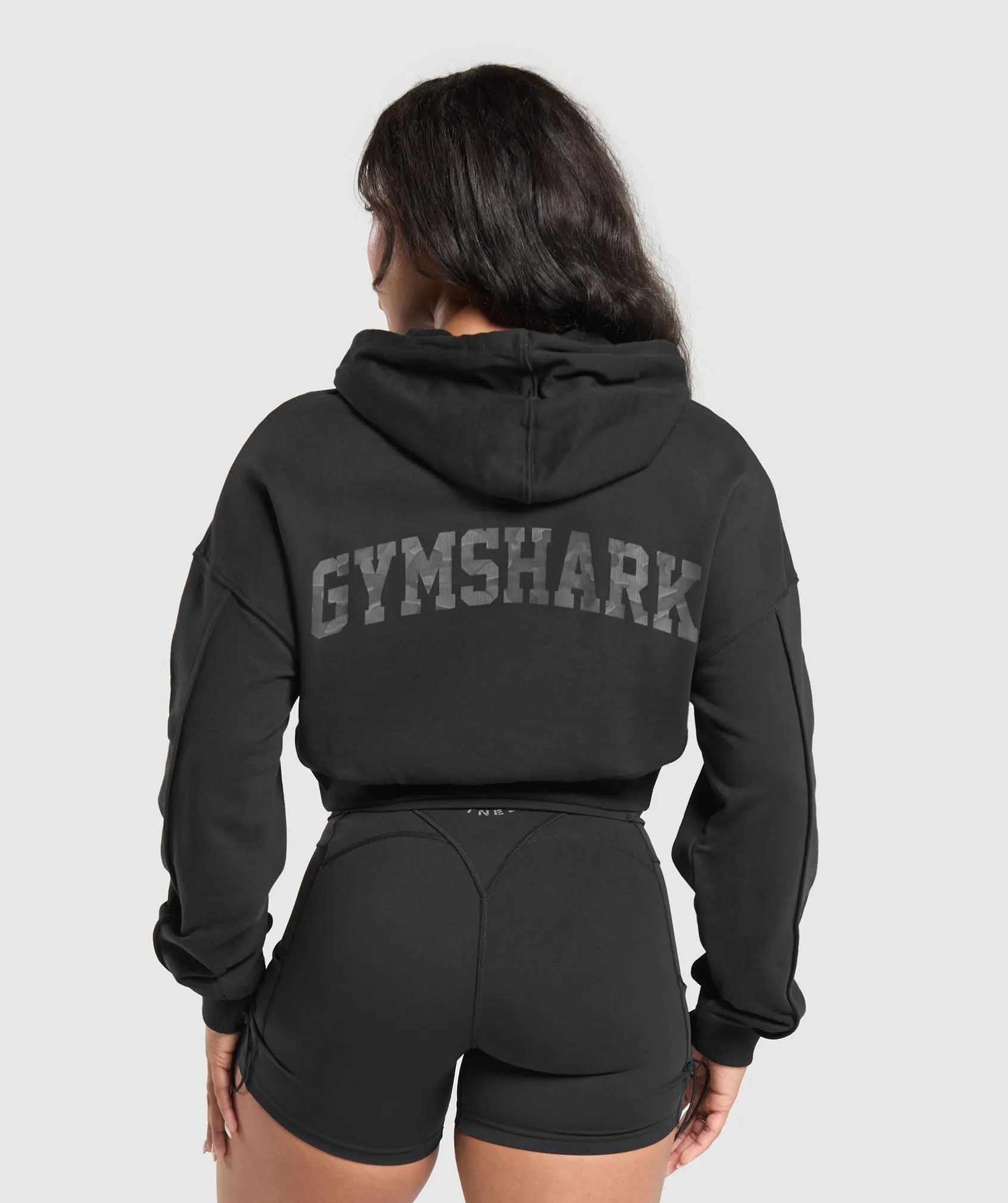 Gymshark Adapt Camo Graphic Hoodie - Black sold by Gymshark