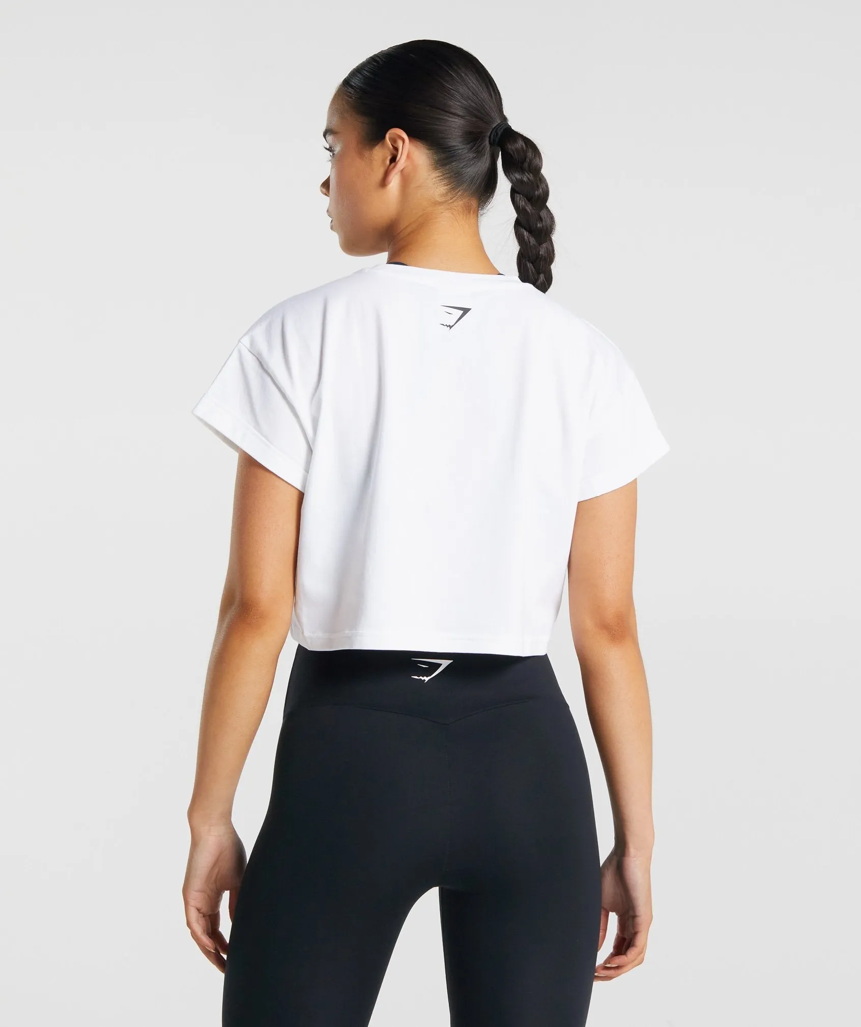 Gymshark Fraction Crop Top - White sold by Gymshark product image thumbnail 2