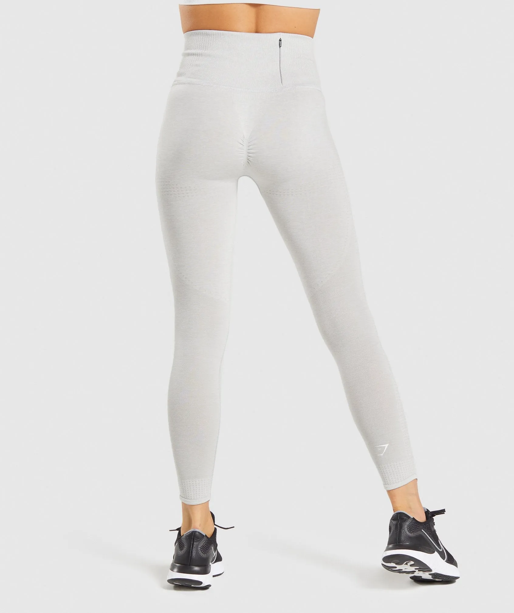 Gymshark Vital Rise Seamless Leggings - Light Grey Marl sold by Gymshark product image thumbnail 2