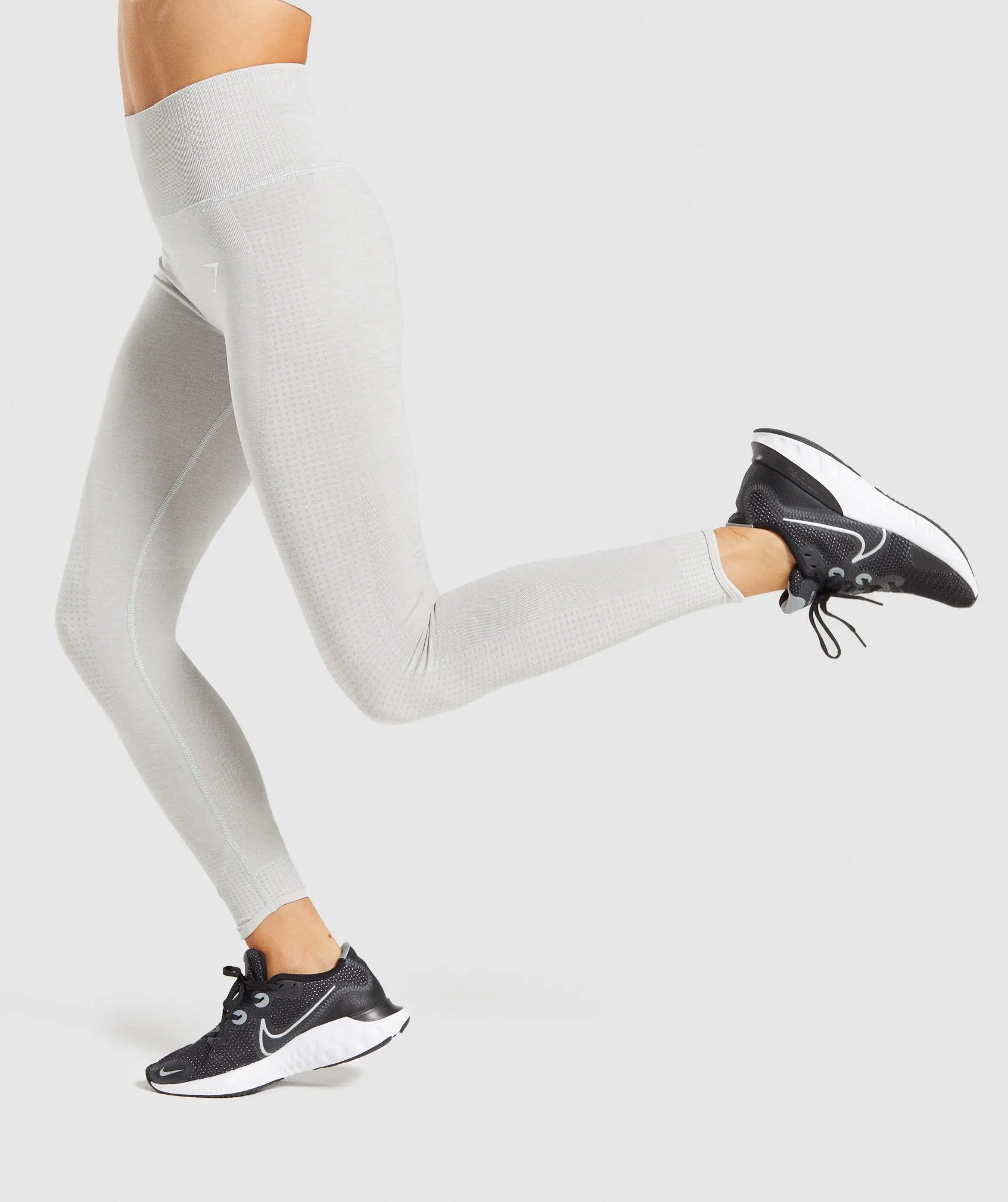 Gymshark Vital Rise Seamless Leggings - Light Grey Marl sold by Gymshark product image thumbnail 3