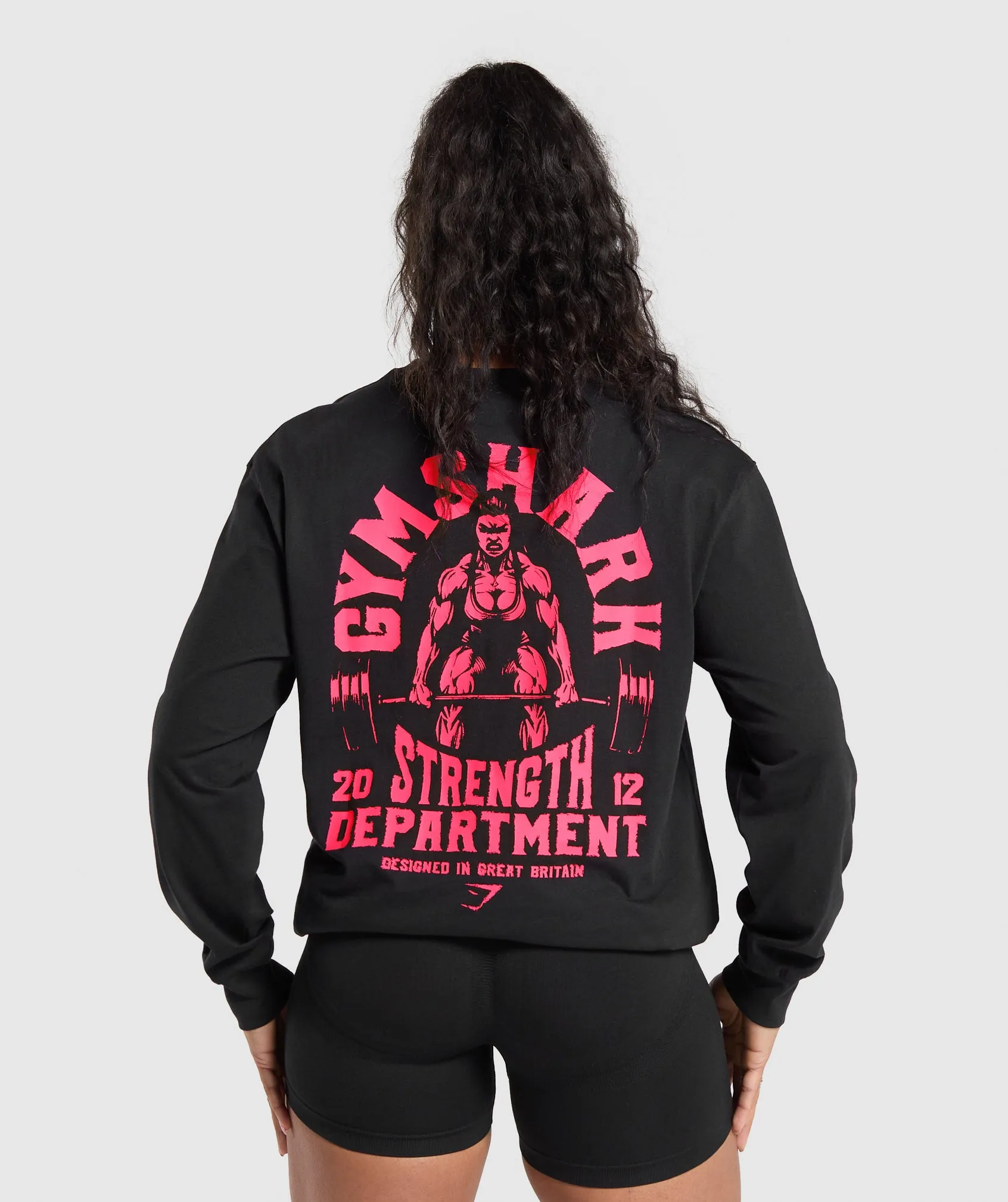 Gymshark Strength Department Graphic Top - Black sold by Gymshark