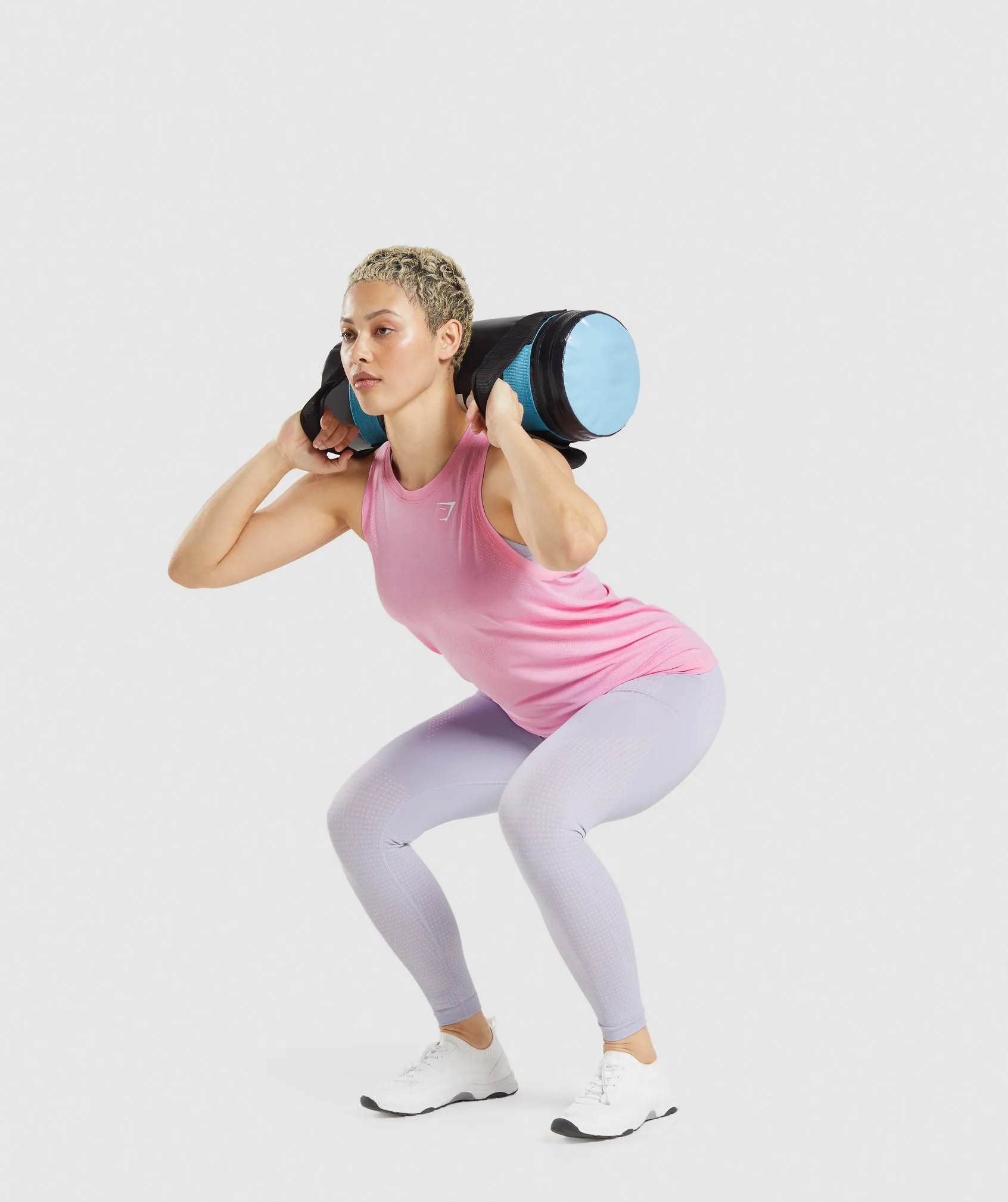 Gymshark Vital Seamless 2.0 Light Loose Tank - Sorbet Pink Marl sold by Gymshark product image thumbnail 4