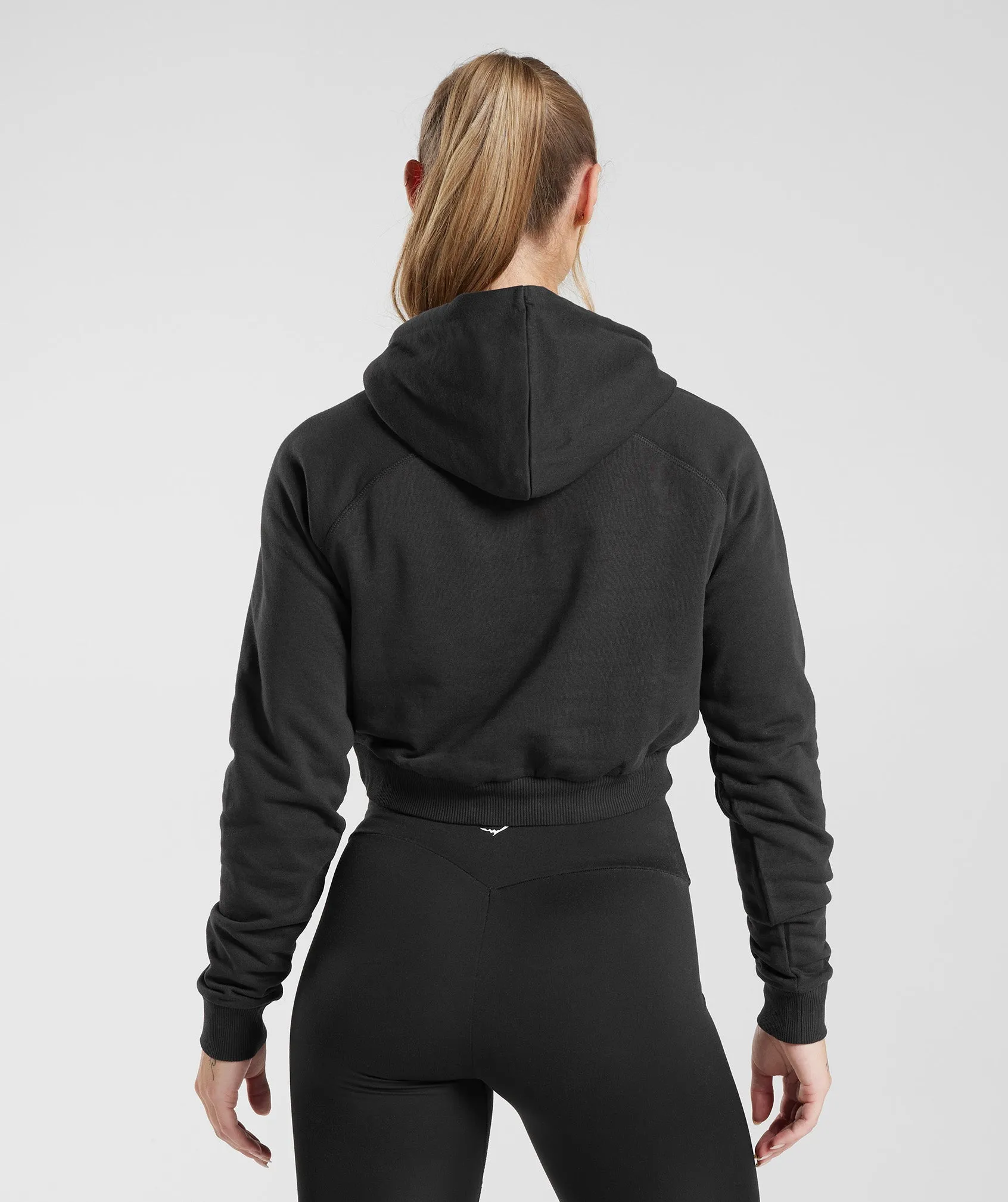 Gymshark Training Cropped Hoodie - Black sold by Gymshark product image thumbnail 2