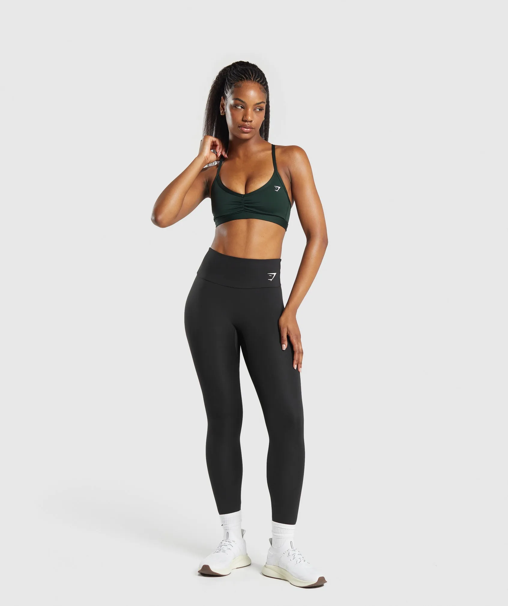 Gymshark Ruched Strappy Sports Bra - Victory Green sold by Gymshark product image thumbnail 4