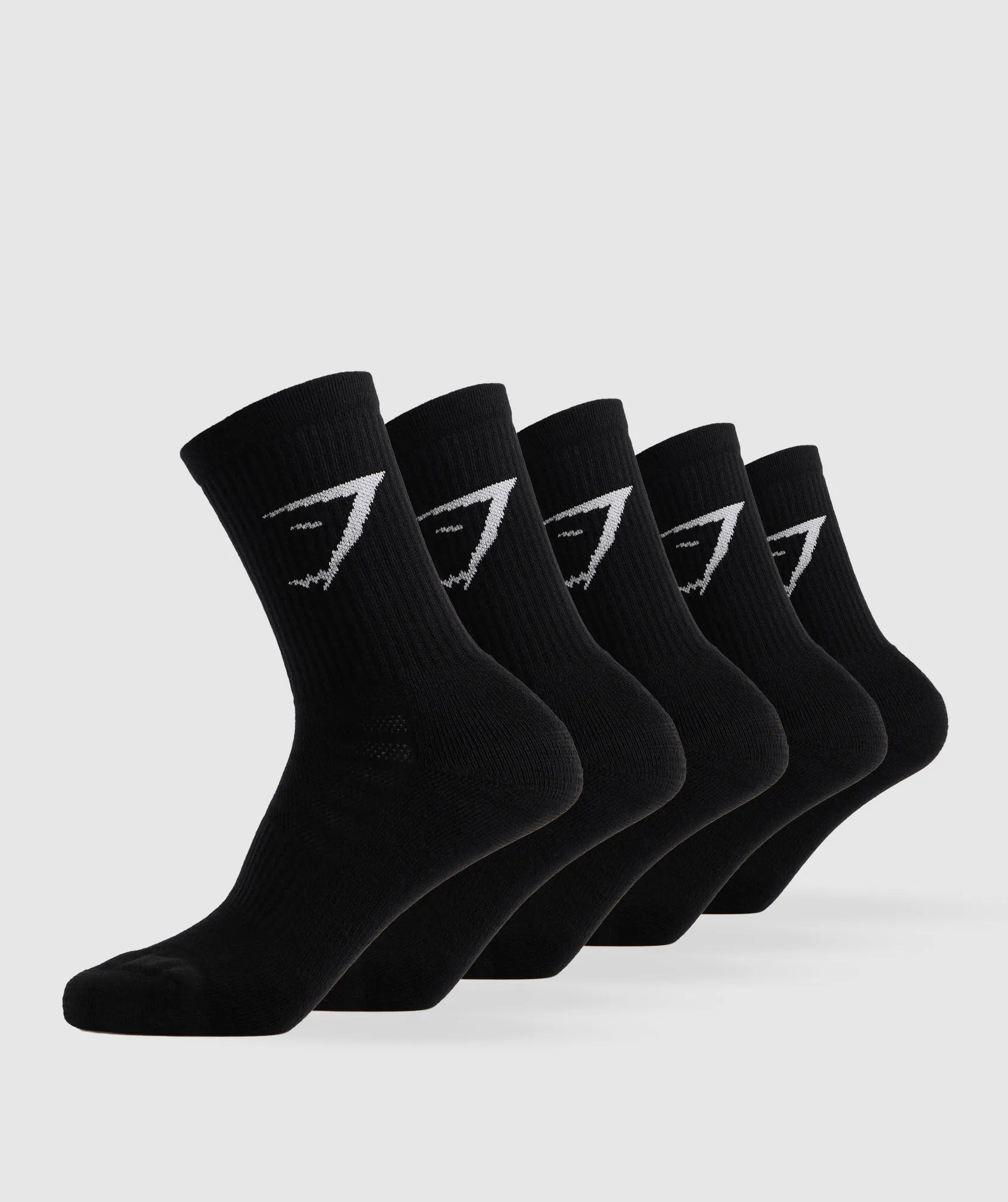 Gymshark Crew Socks 5pk - Black sold by Gymshark