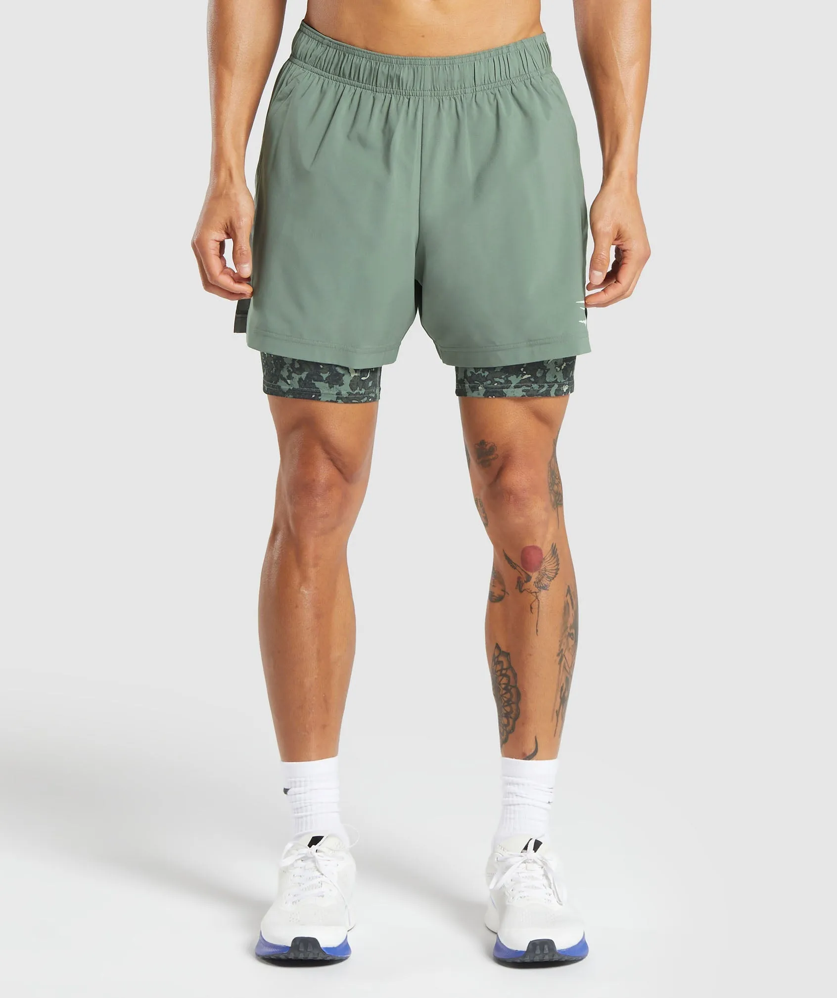 Gymshark Sport 5" 2 in 1 Shorts - Unit Green sold by Gymshark product image thumbnail 2