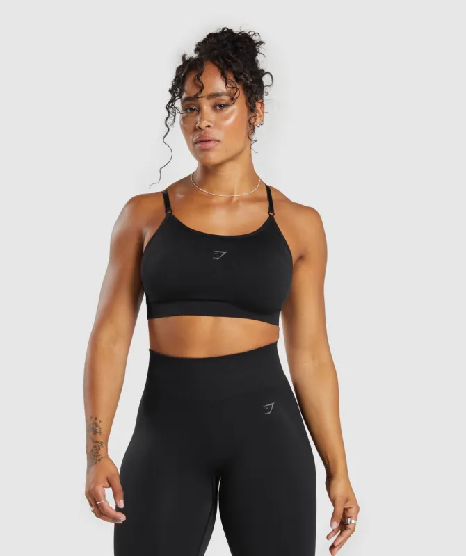 Gymshark Flex Strappy Sports Bra - Black sold by Gymshark