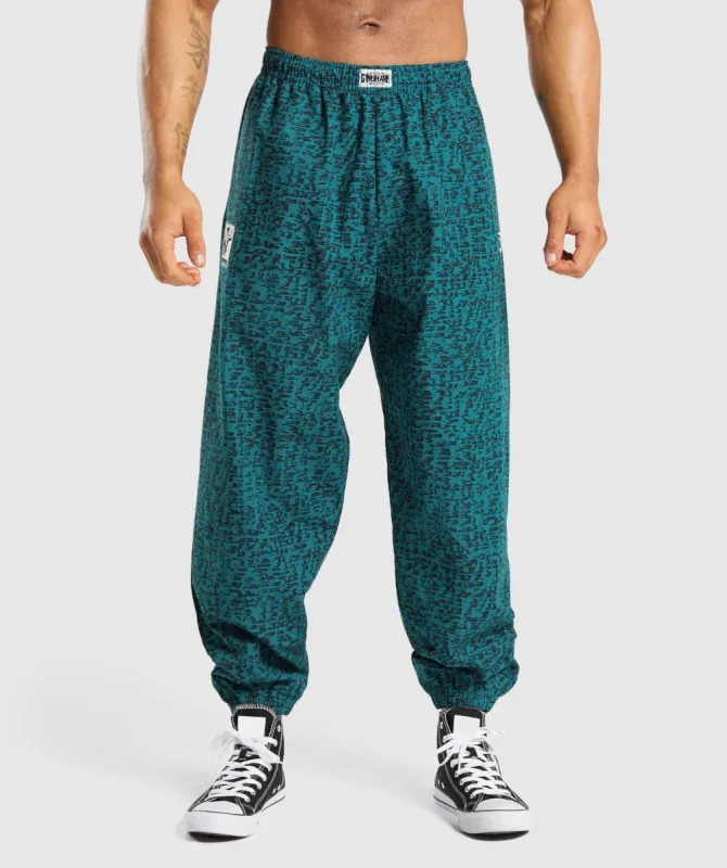 Gymshark Printed Pumper Pants - Ocean Teal sold by Gymshark