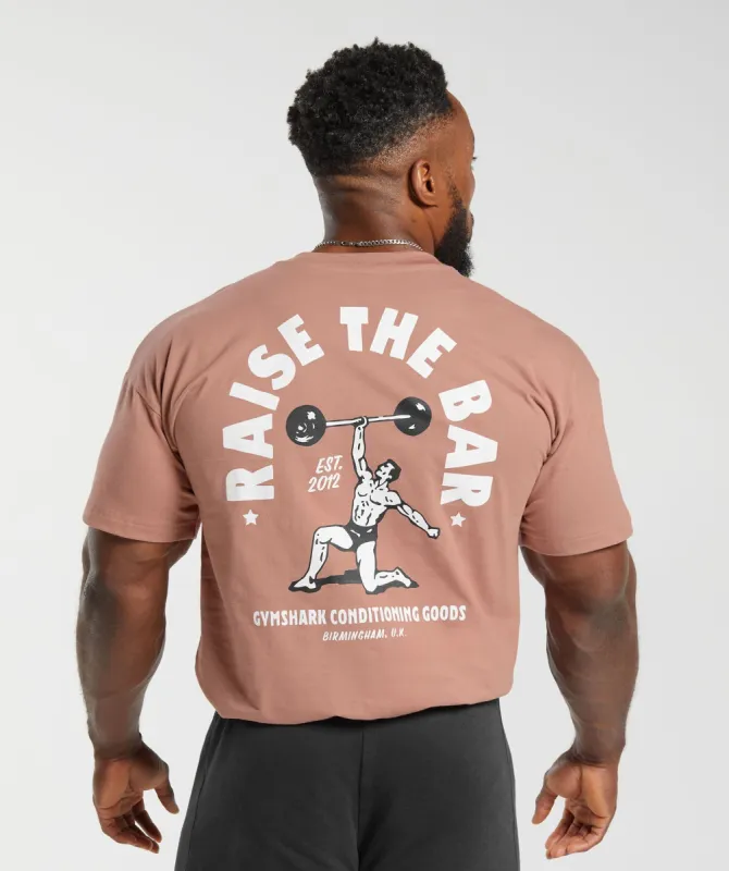 Gymshark Raise the Bar T-Shirt - Faded Pink sold by Gymshark