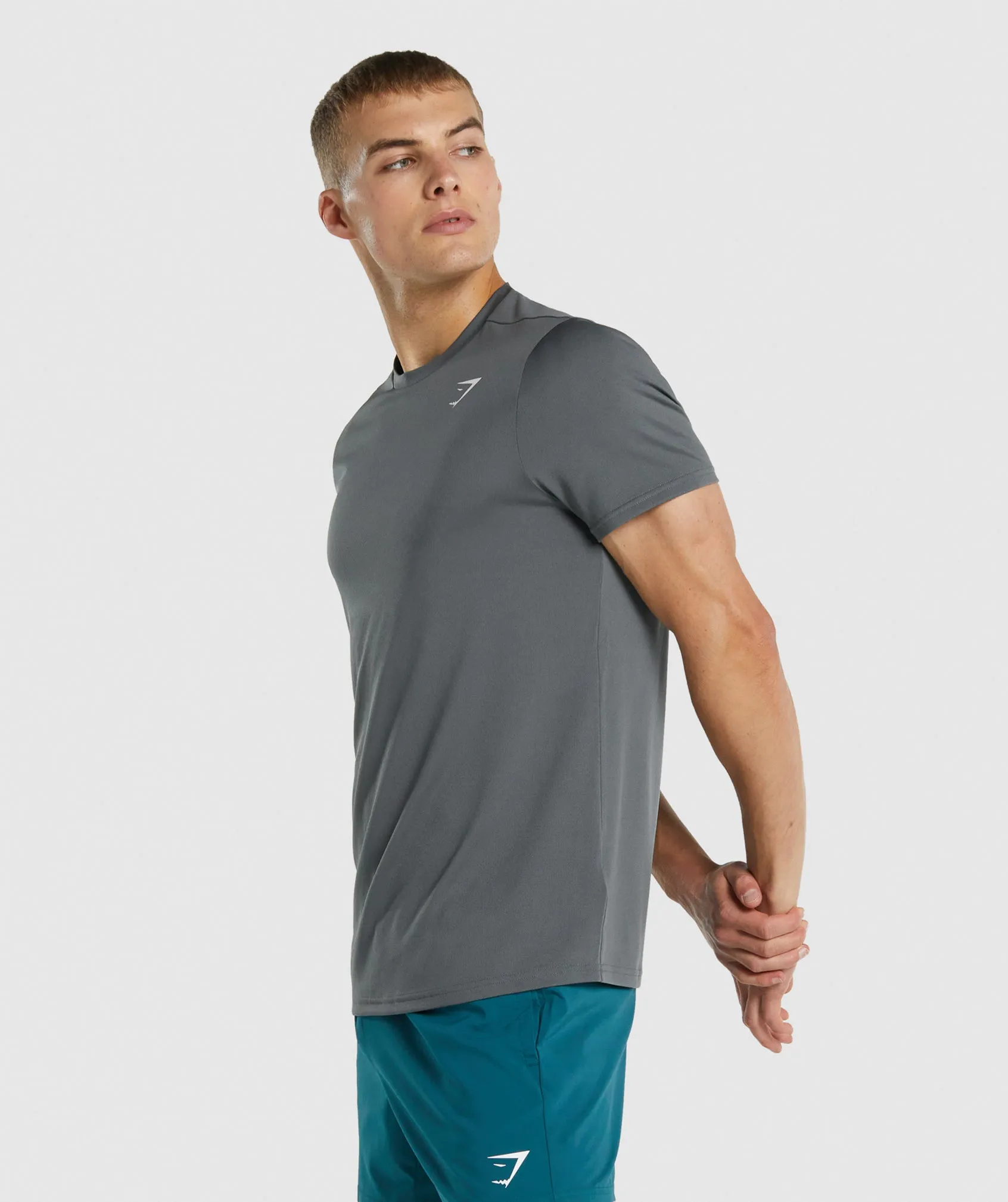 Gymshark Arrival Regular Fit T-Shirt - Charcoal sold by Gymshark product image thumbnail 3