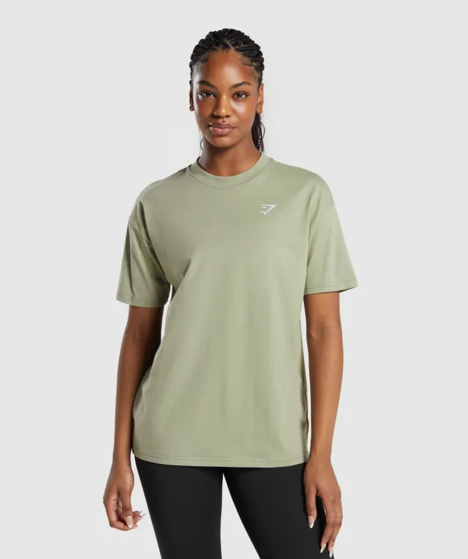 Gymshark Training Oversized T-Shirt - Chalk Green sold by Gymshark