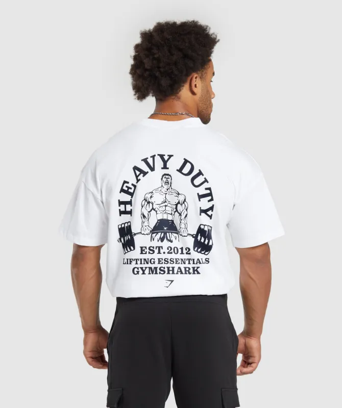 Gymshark Heavy Duty T-Shirt - White sold by Gymshark