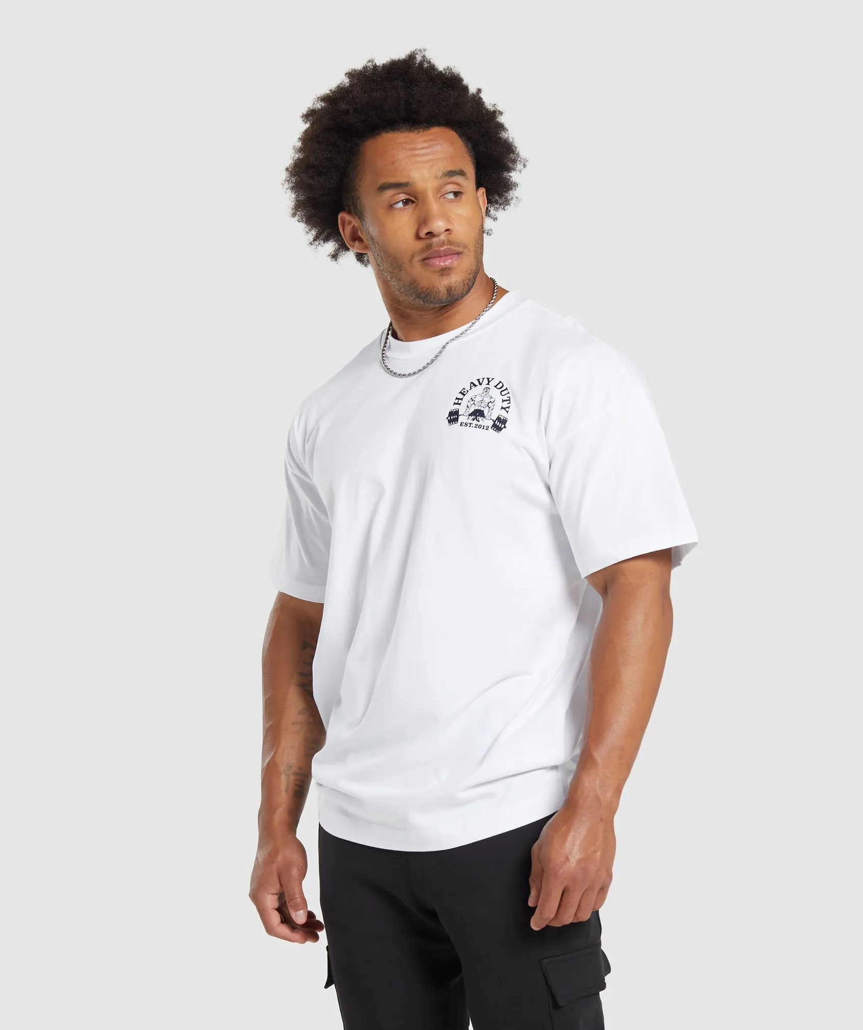 Gymshark Heavy Duty T-Shirt - White sold by Gymshark product image thumbnail 3