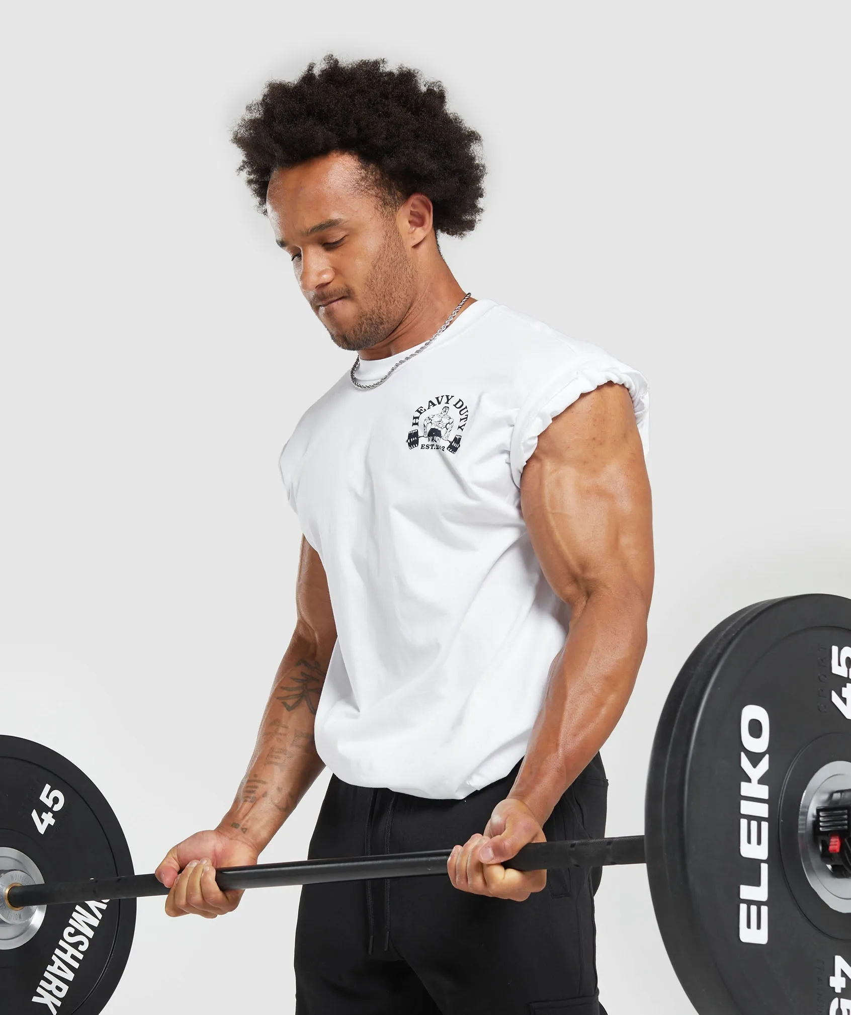 Gymshark Heavy Duty T-Shirt - White sold by Gymshark product image thumbnail 4