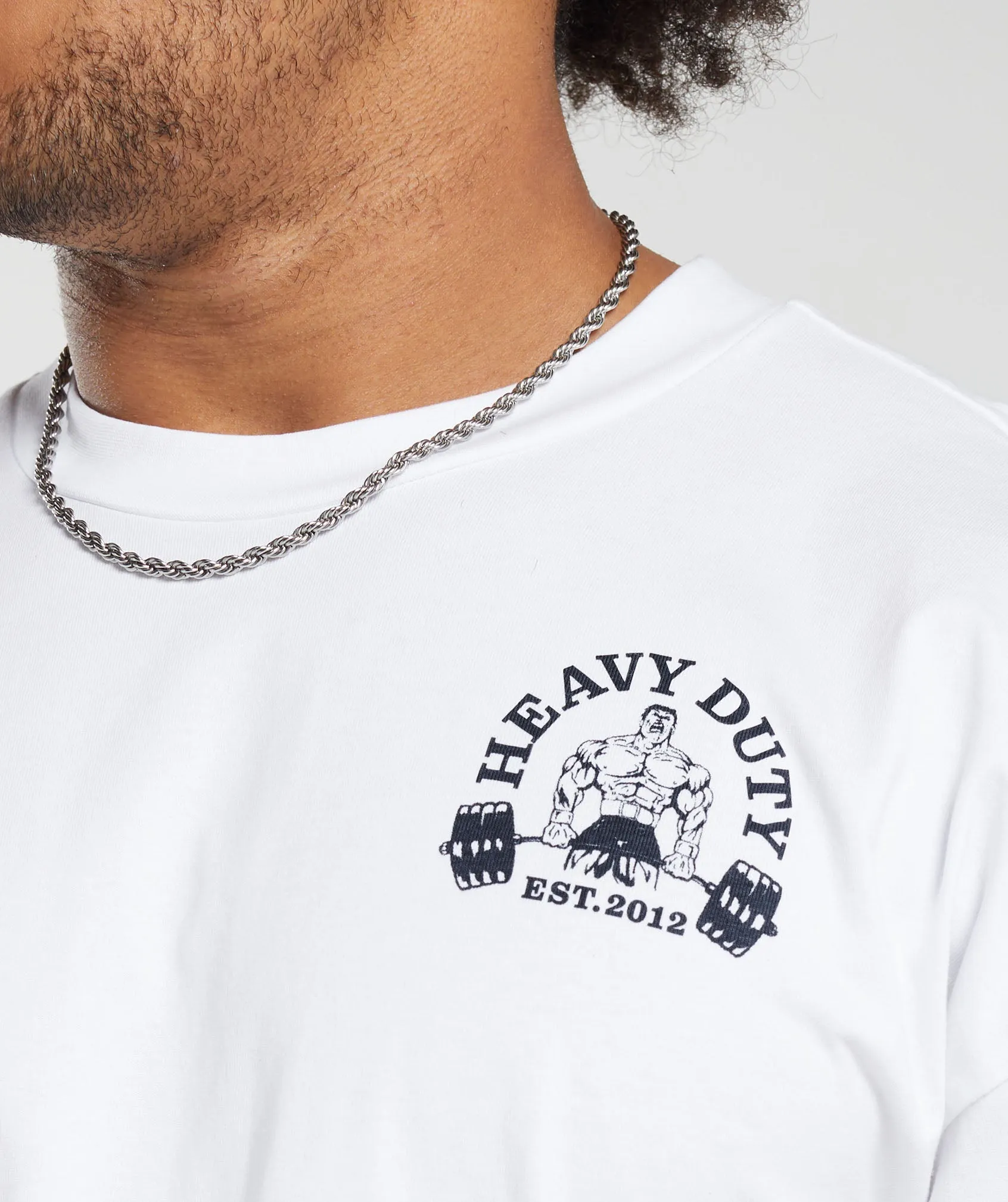 Gymshark Heavy Duty T-Shirt - White sold by Gymshark product image thumbnail 5