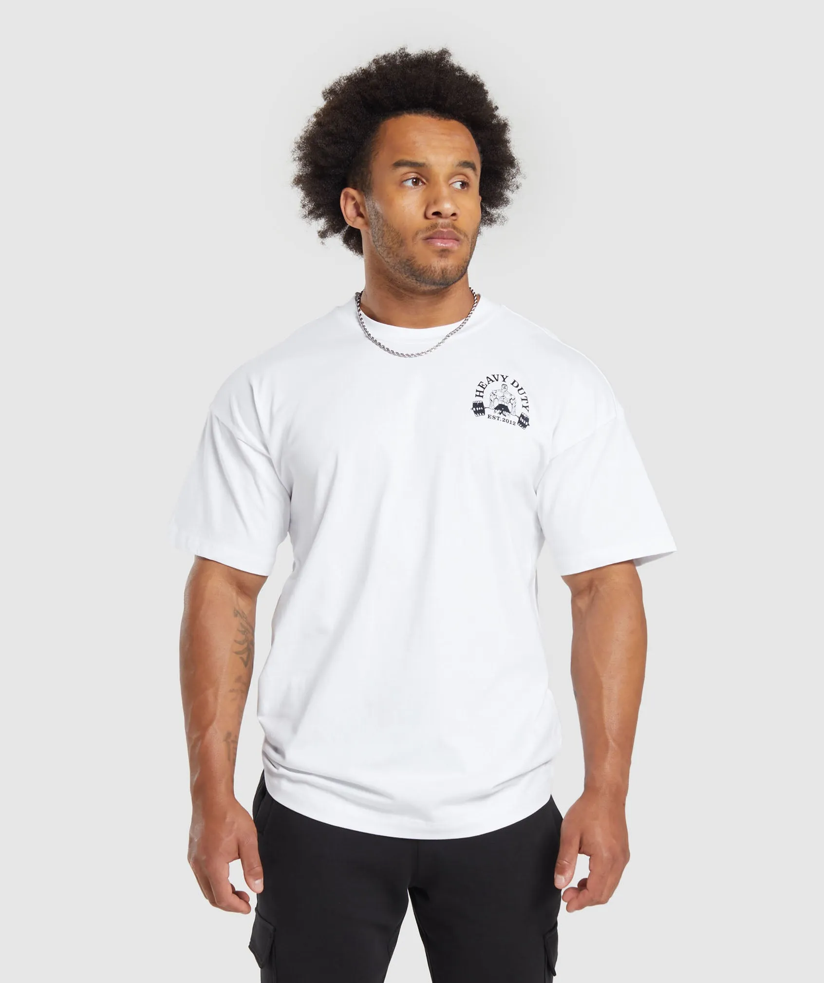 Gymshark Heavy Duty T-Shirt - White sold by Gymshark product image thumbnail 2