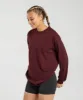 Gymshark Cotton Oversized Long Sleeve Top - Rich Maroon sold by Gymshark