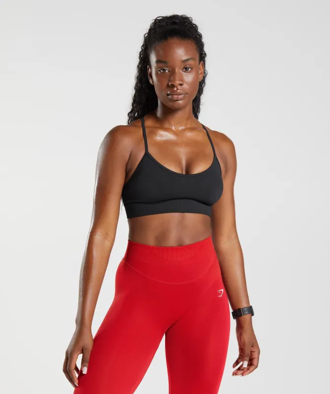 Gymshark Sweat Seamless Sports Bra - Black made by Gymshark