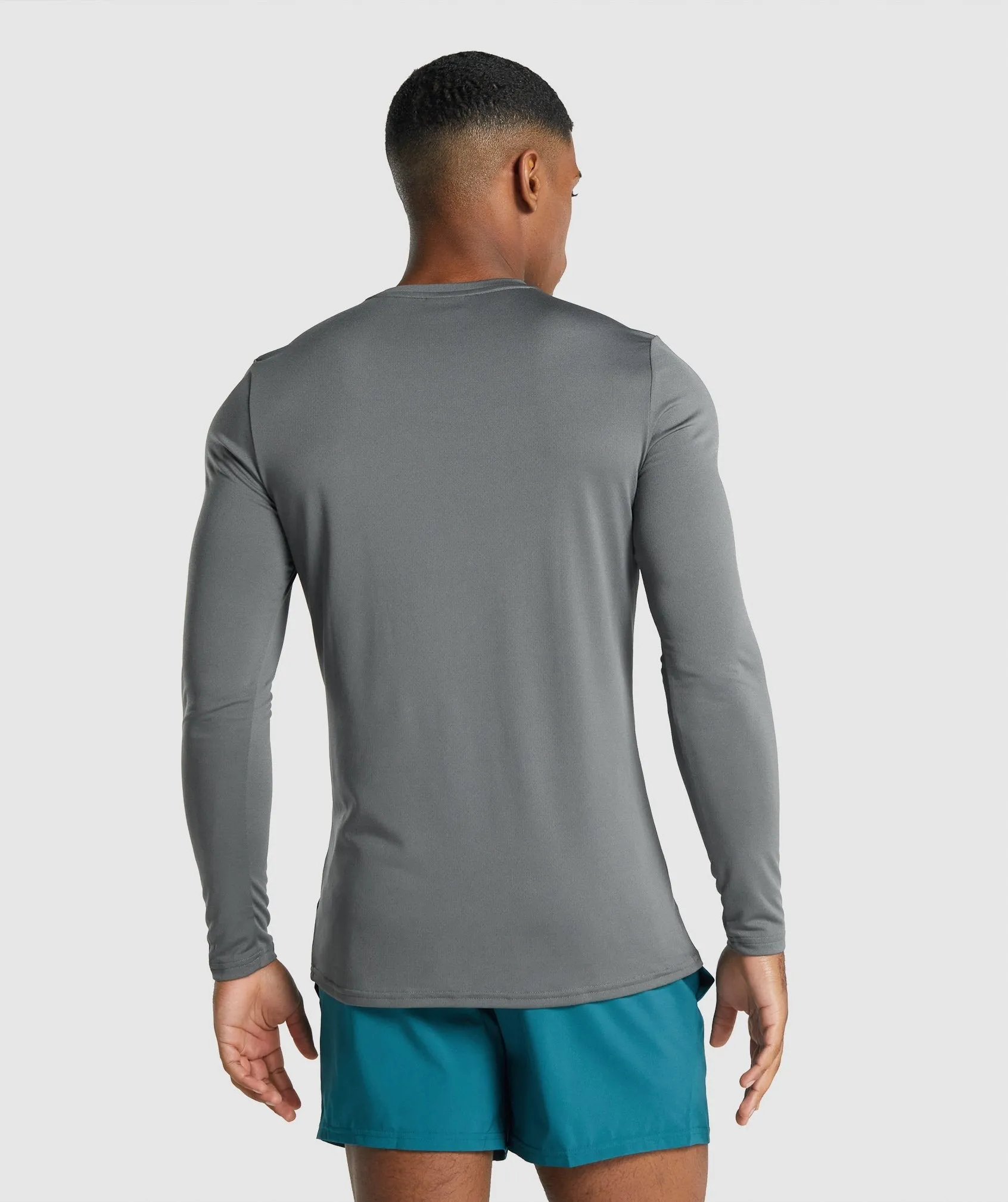 Gymshark Arrival Long Sleeve Graphic T-Shirt - Charcoal sold by Gymshark product image thumbnail 2