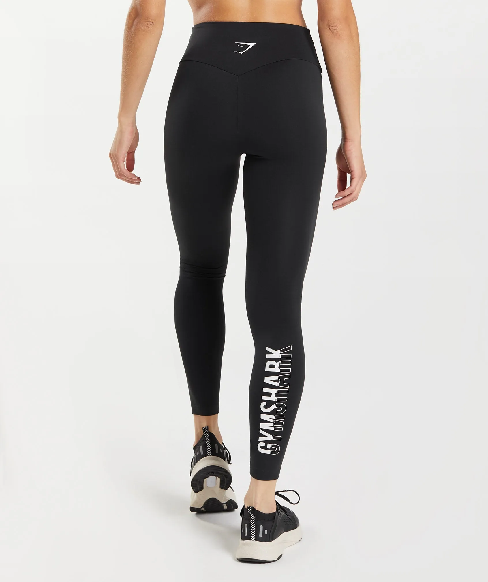 Gymshark Fraction Leggings - Black/White sold by Gymshark